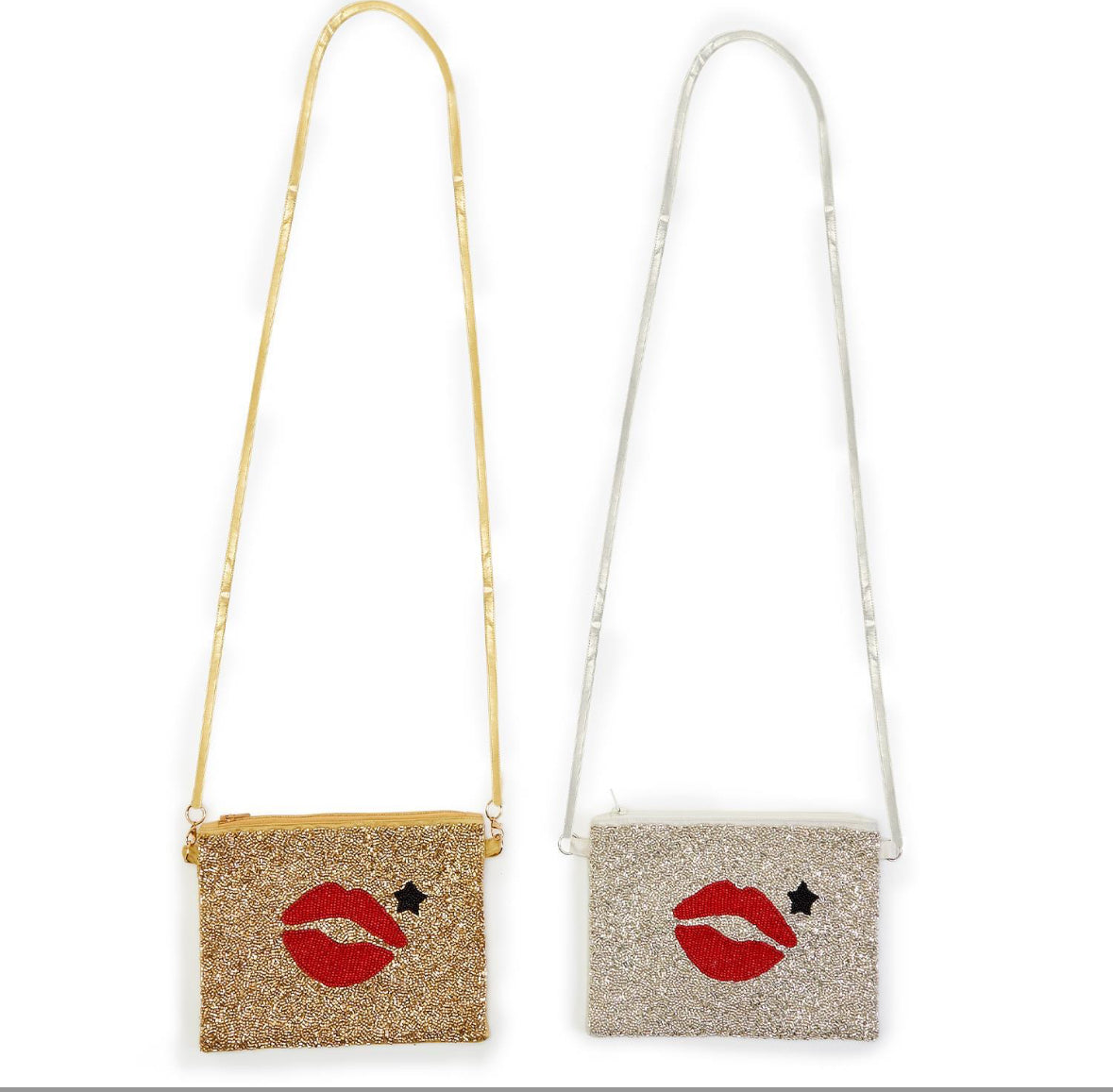 Two's Company - Kiss Beaded Bag