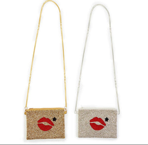 Two's Company - Kiss Beaded Bag