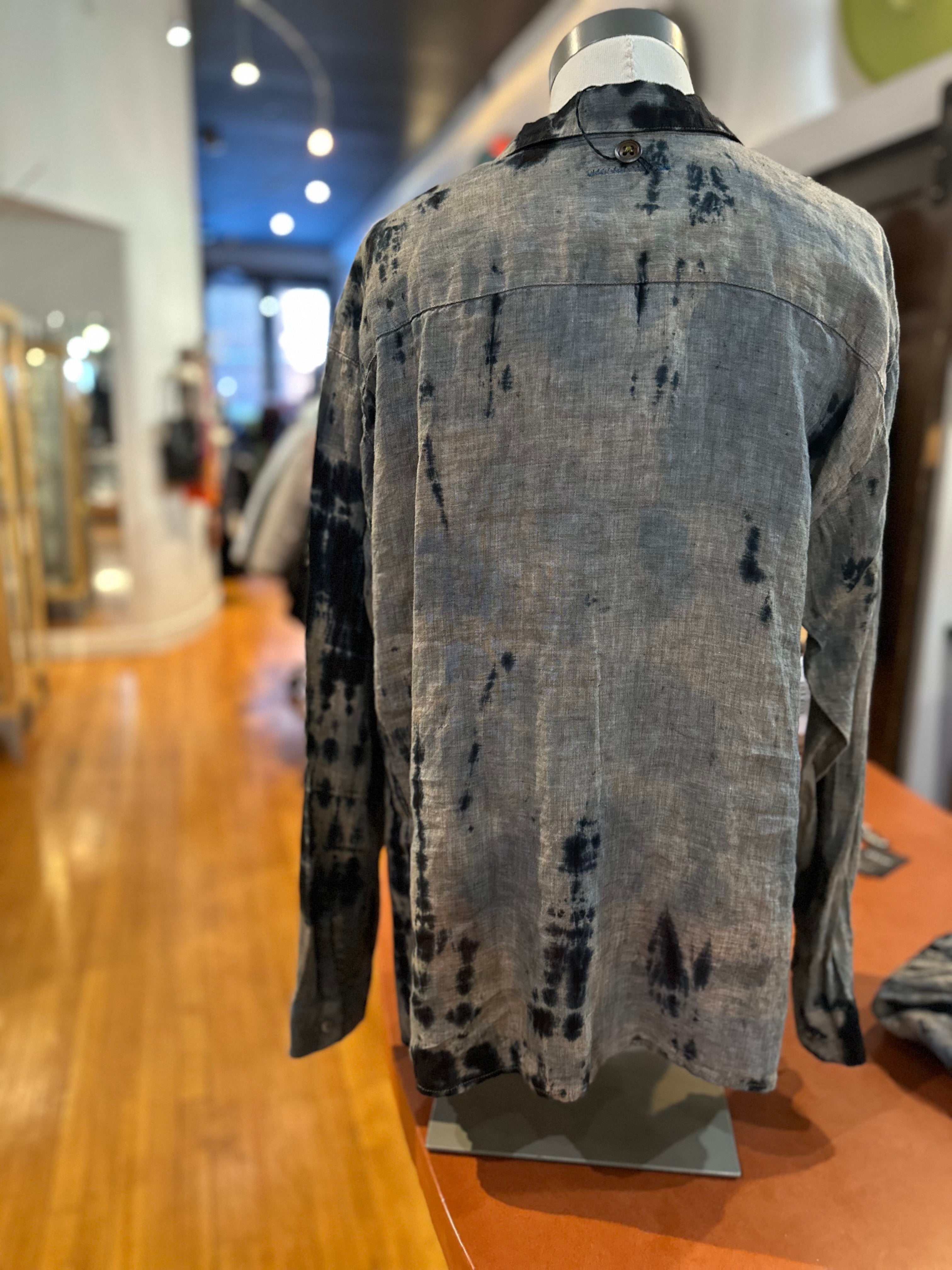 Galadriel Mattei - Blue Dust Linen Blouse