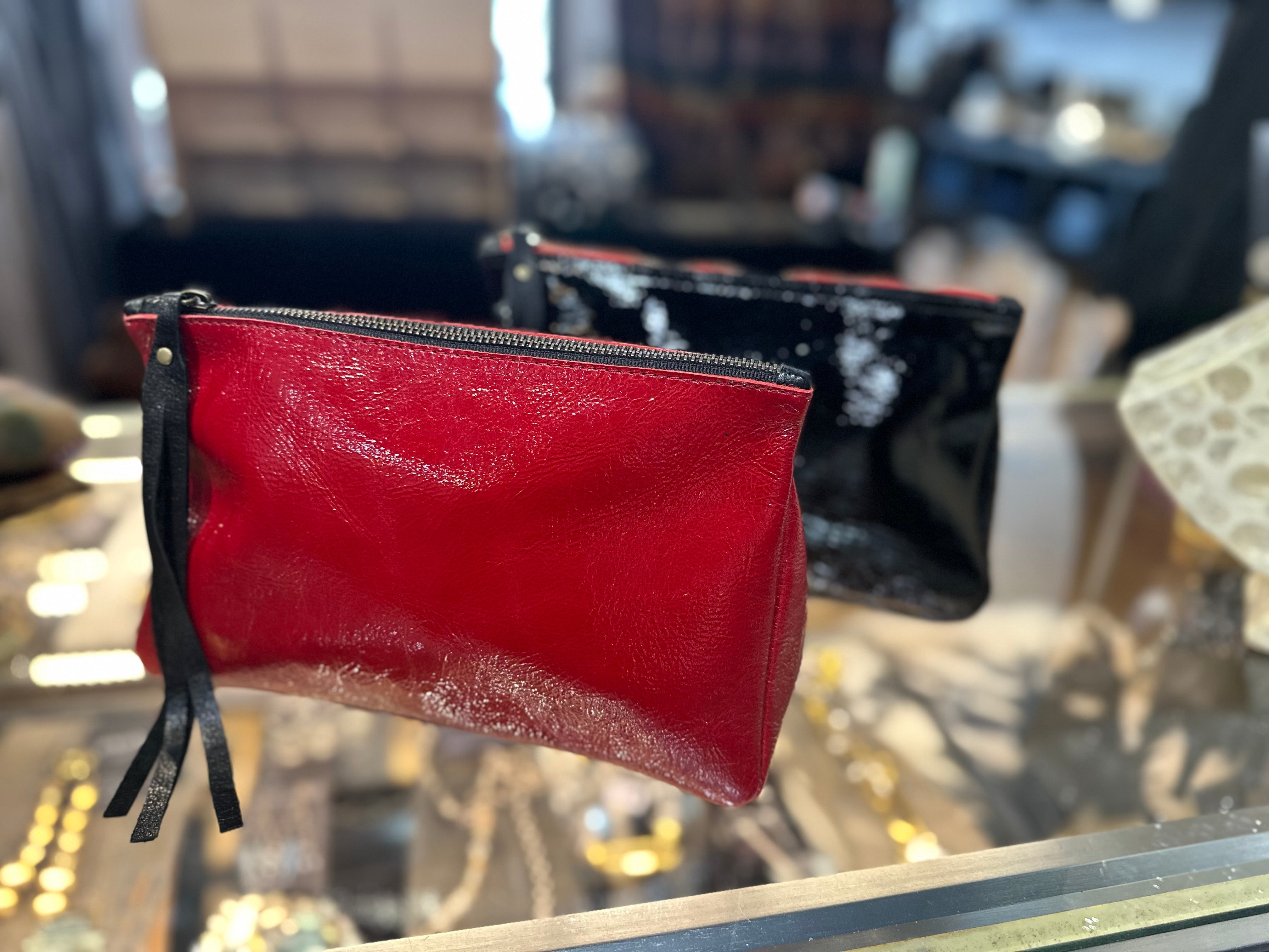 Kim White - Patent Leather Makeup Bag