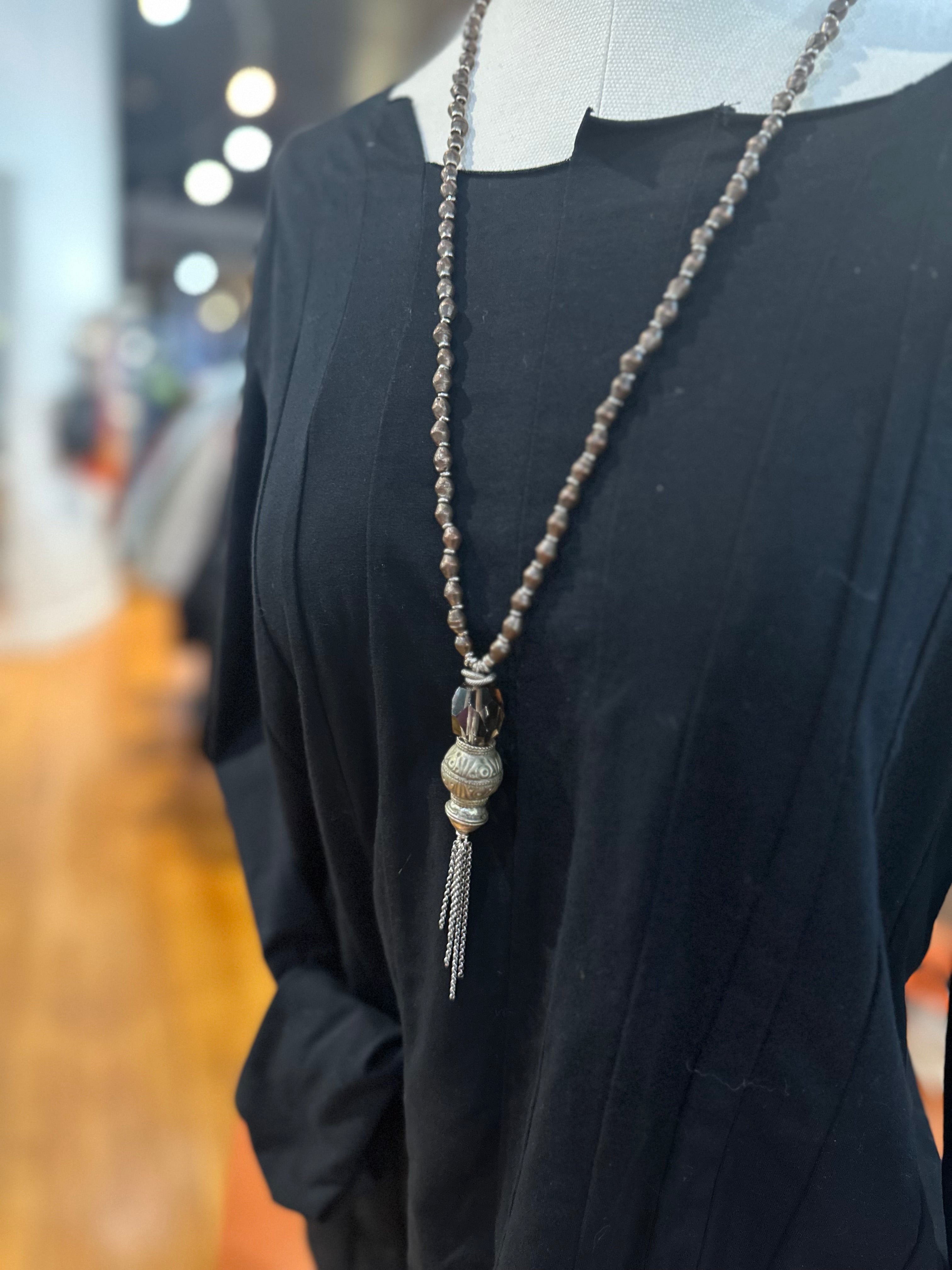 Mya Lambrecht - Smokey Quartz Silver necklace