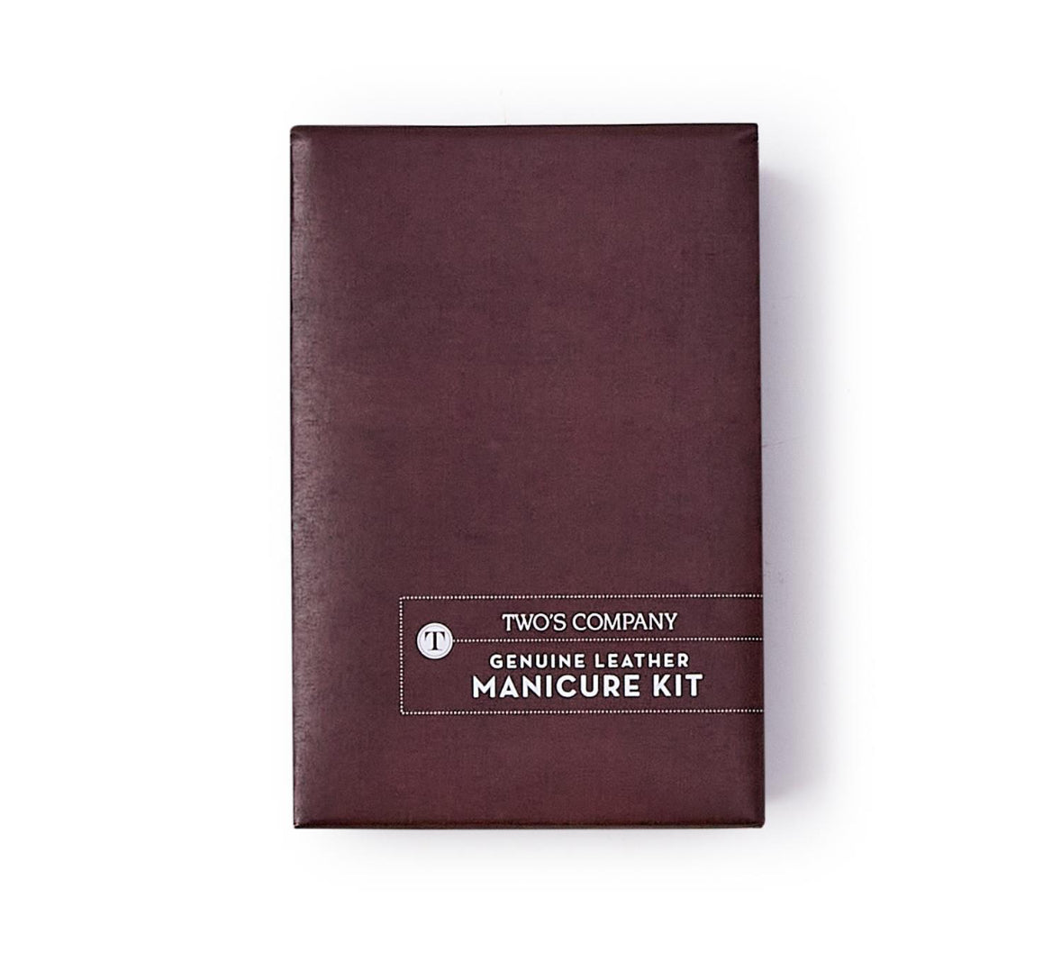 Two's Company - Woven Leather Manicure Set