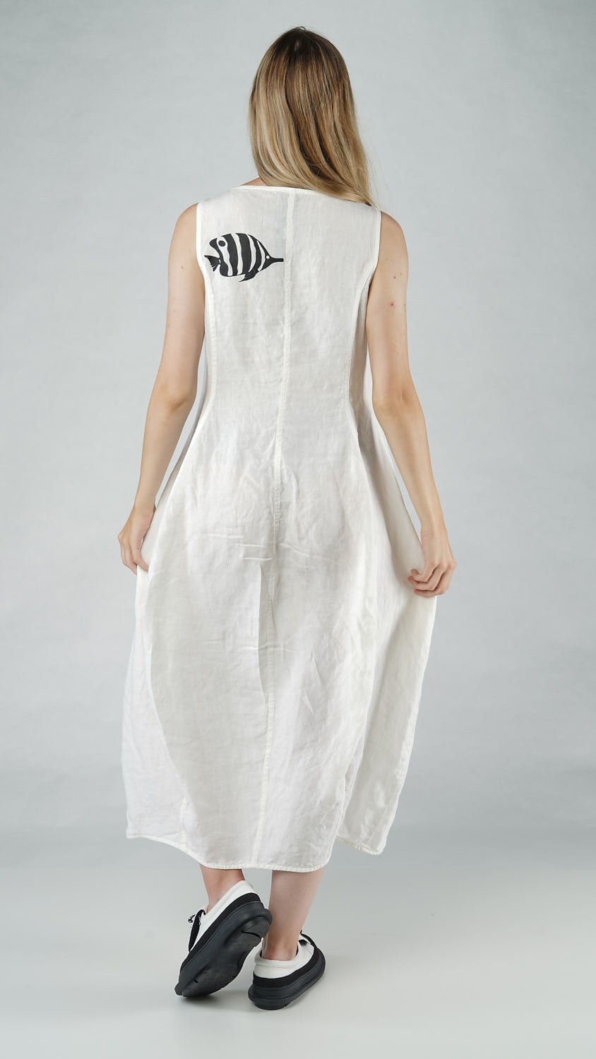 Rundholz Black Label - Off White Print Linen Dress