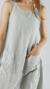 Rundholz Black Label - Grey Linen Tank Dress