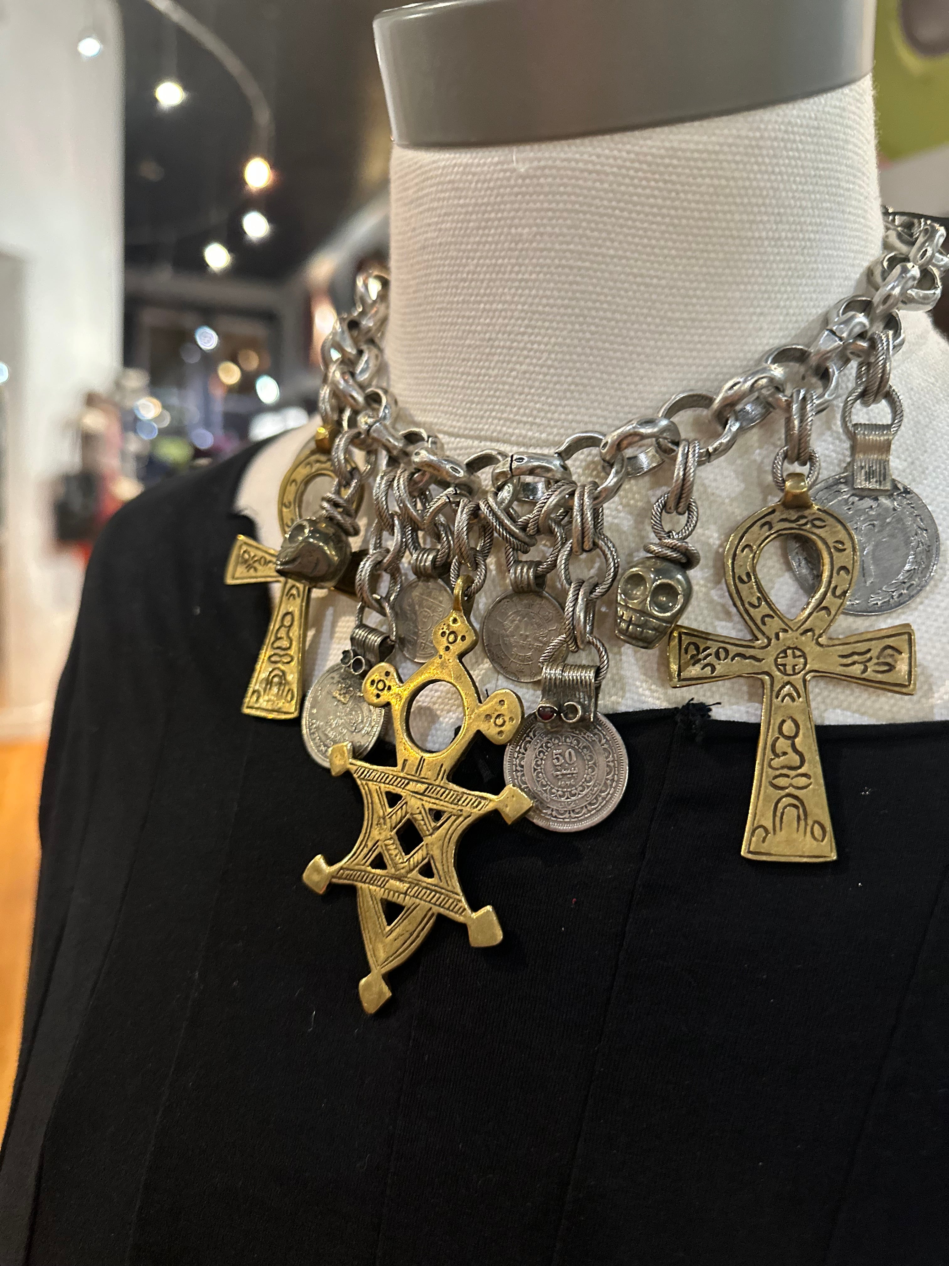 Mya Lambrecht - Multi Cross Ankh Choker