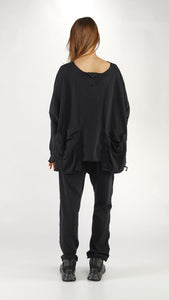 Rundholz Black Label - Black Oversized Cotton Pullover