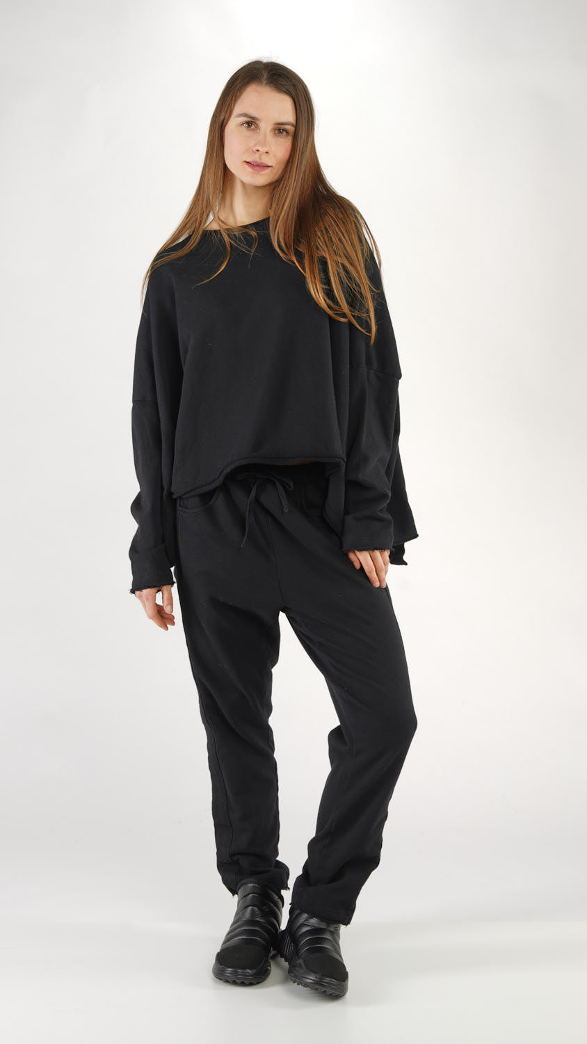 Rundholz Black Label - Black Oversized Cotton Pullover