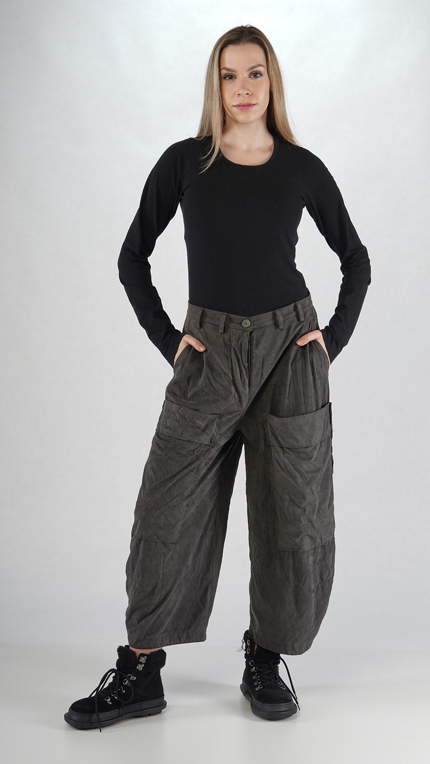 Rundholz Black Label - Dark Grey Faux Suede Pant