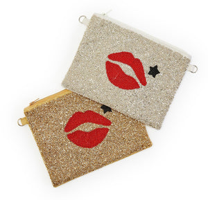 Two's Company - Kiss Beaded Bag