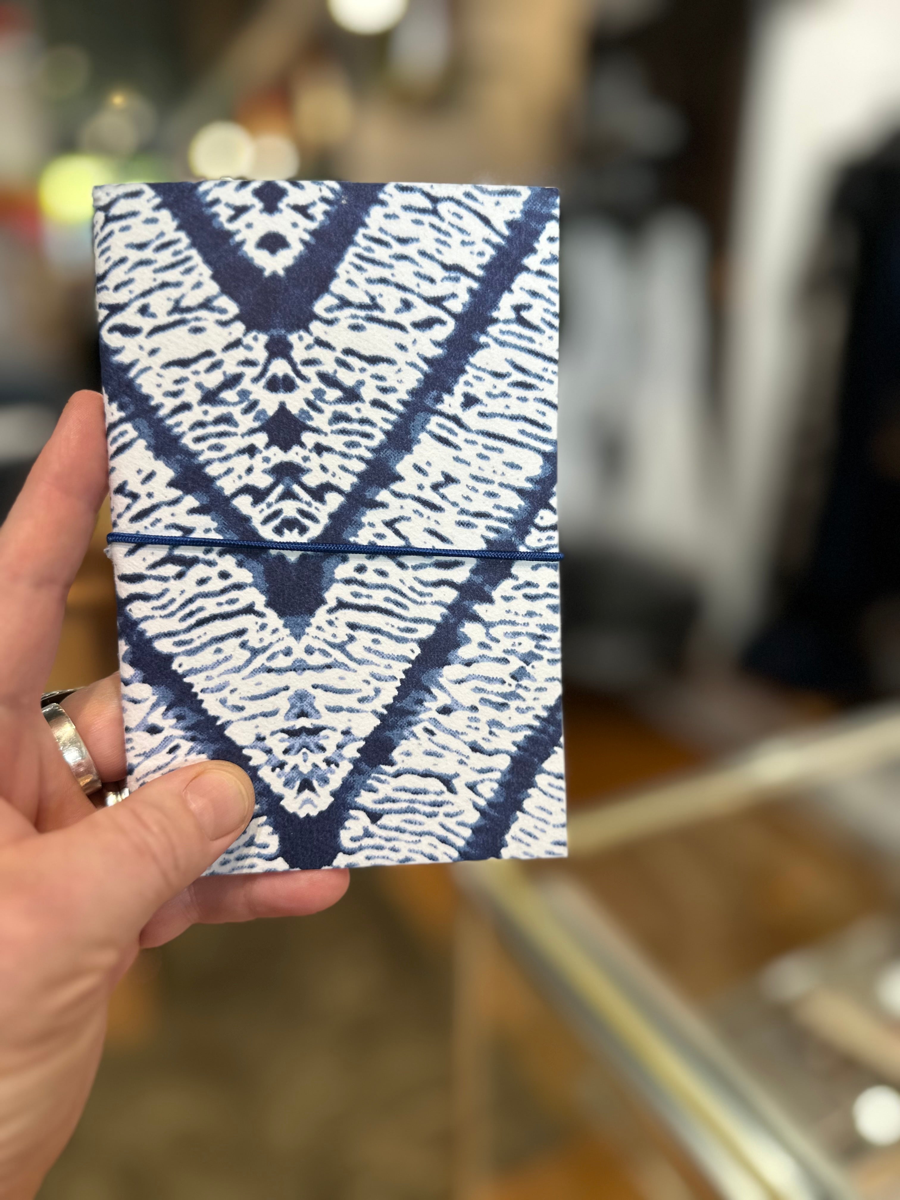 Two's Company - Indigo Block Print Notebook