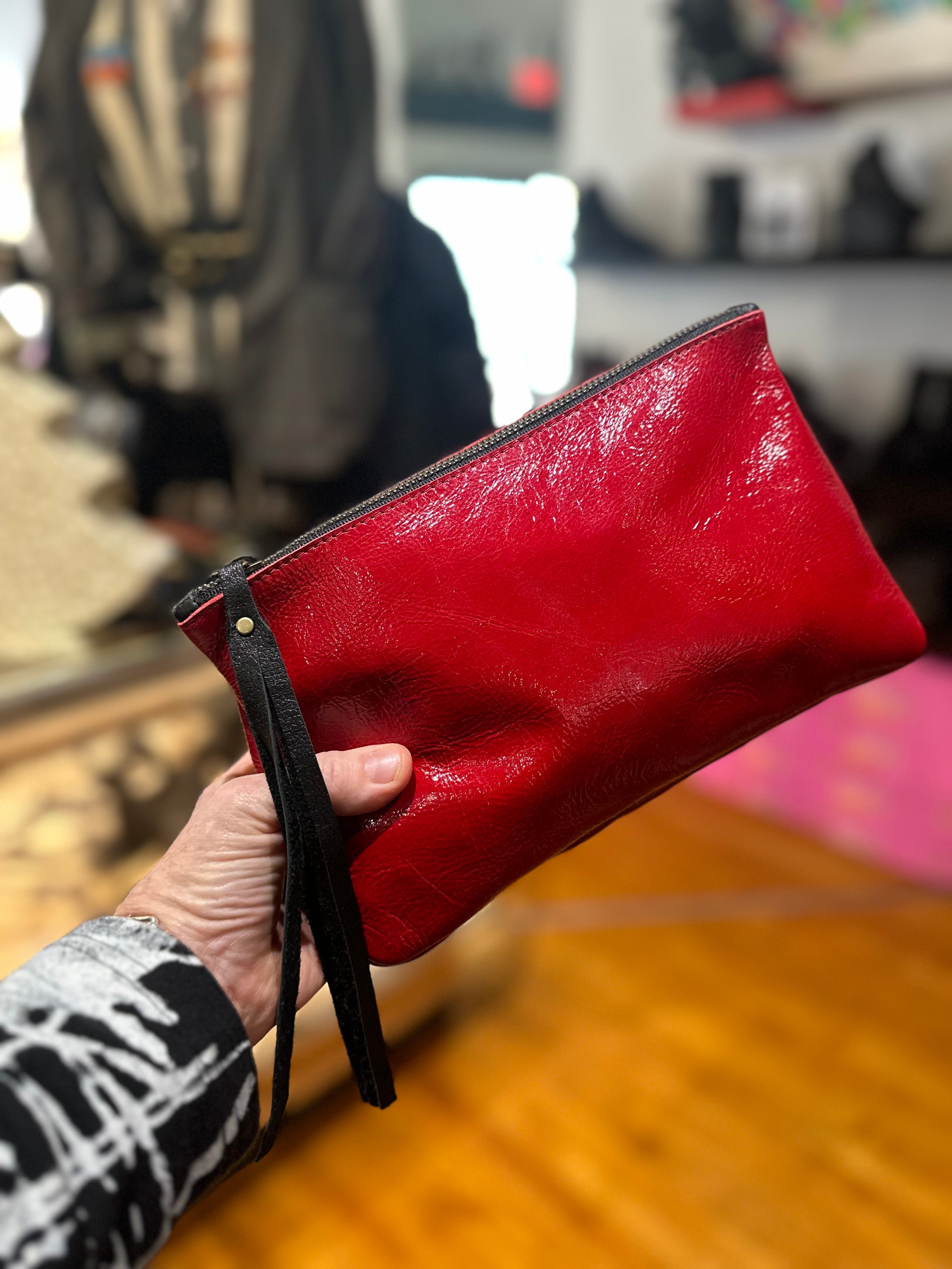 Kim White - Patent Leather Makeup Bag