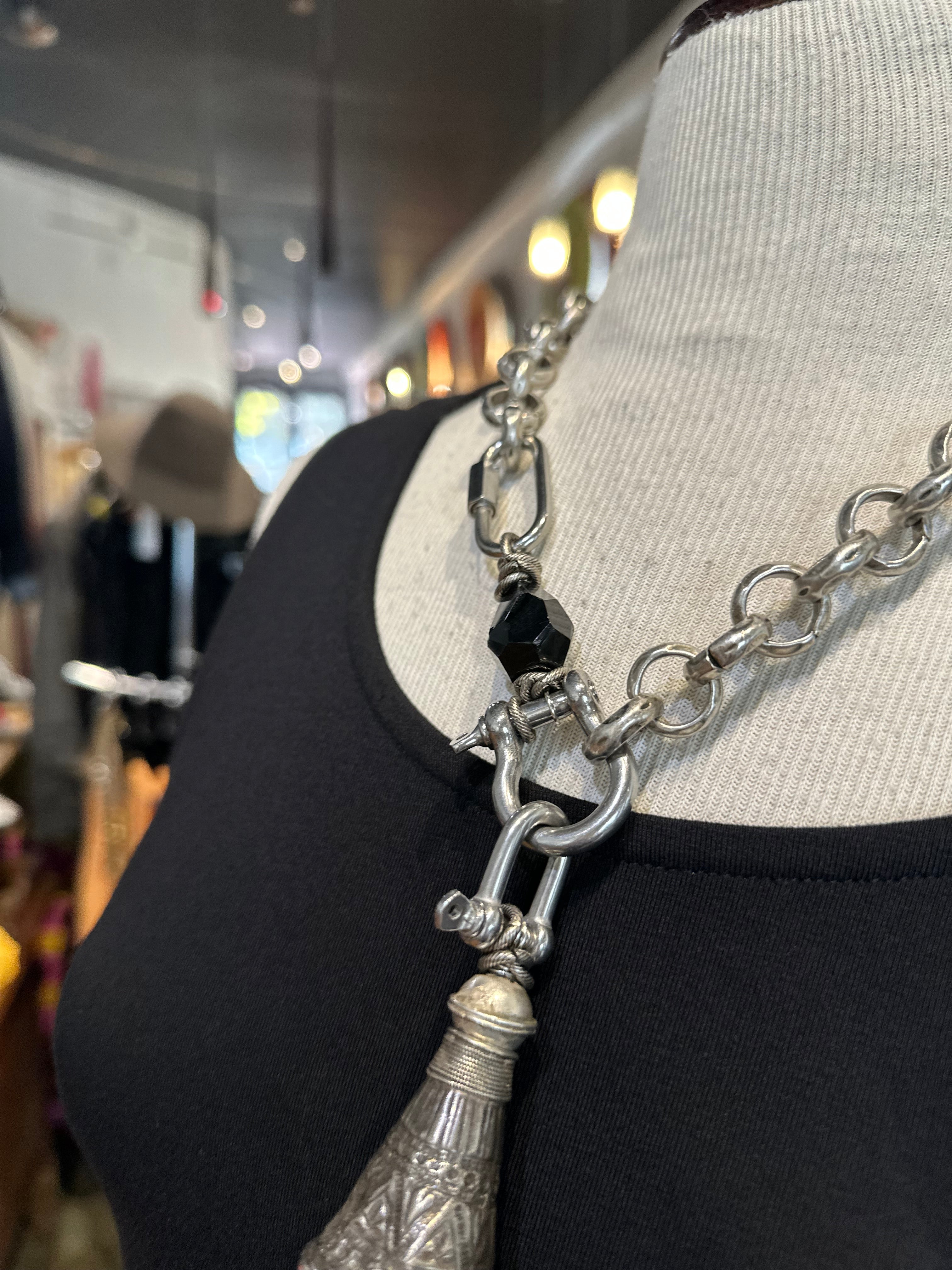 Mya Lambrecht - Bicone Leather Necklace