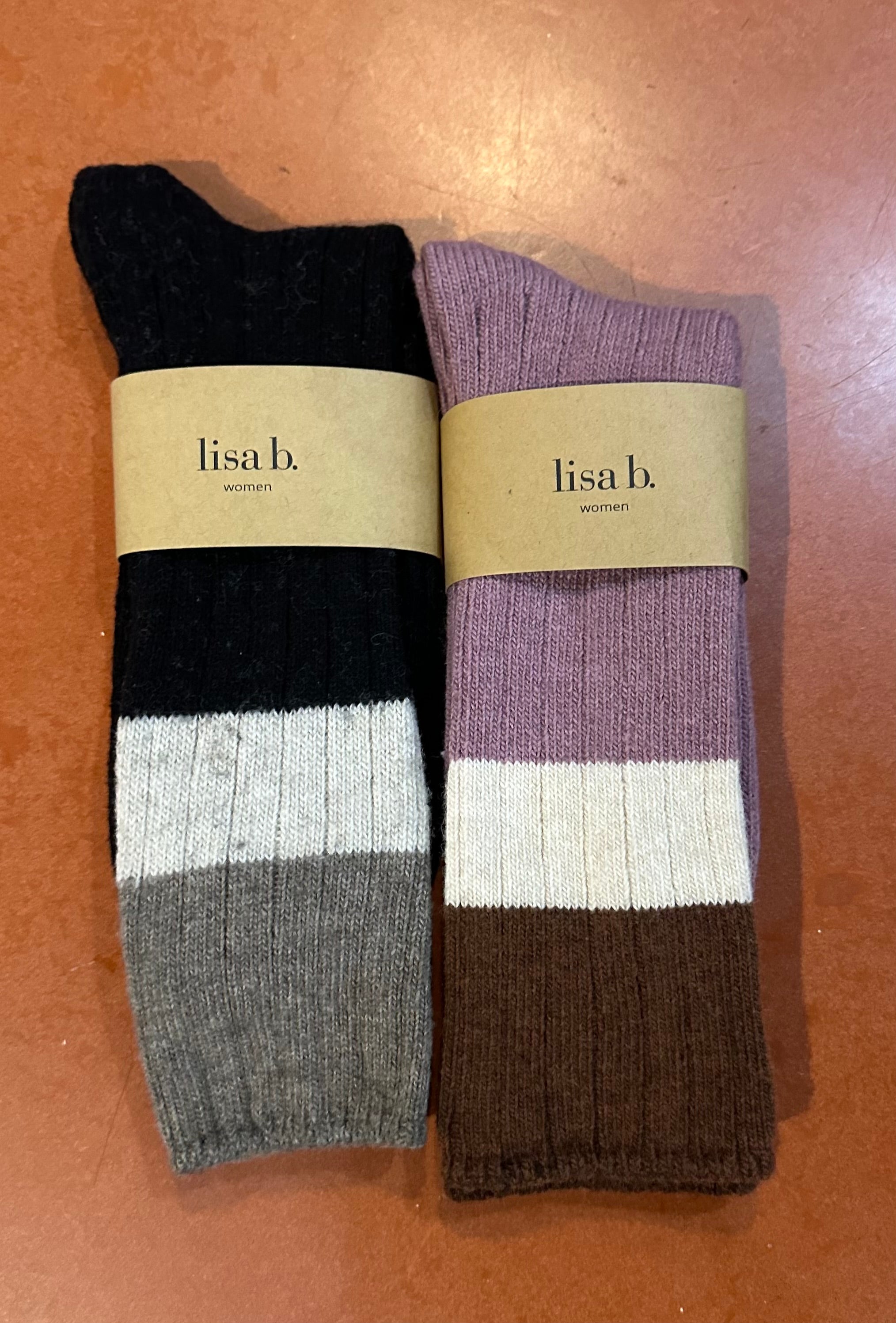 LISA B - Ribbed Colorblock Crew