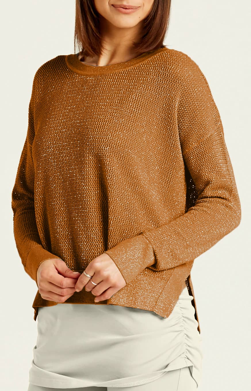 Planet - Mini Seed Stitch Sweater Metallic