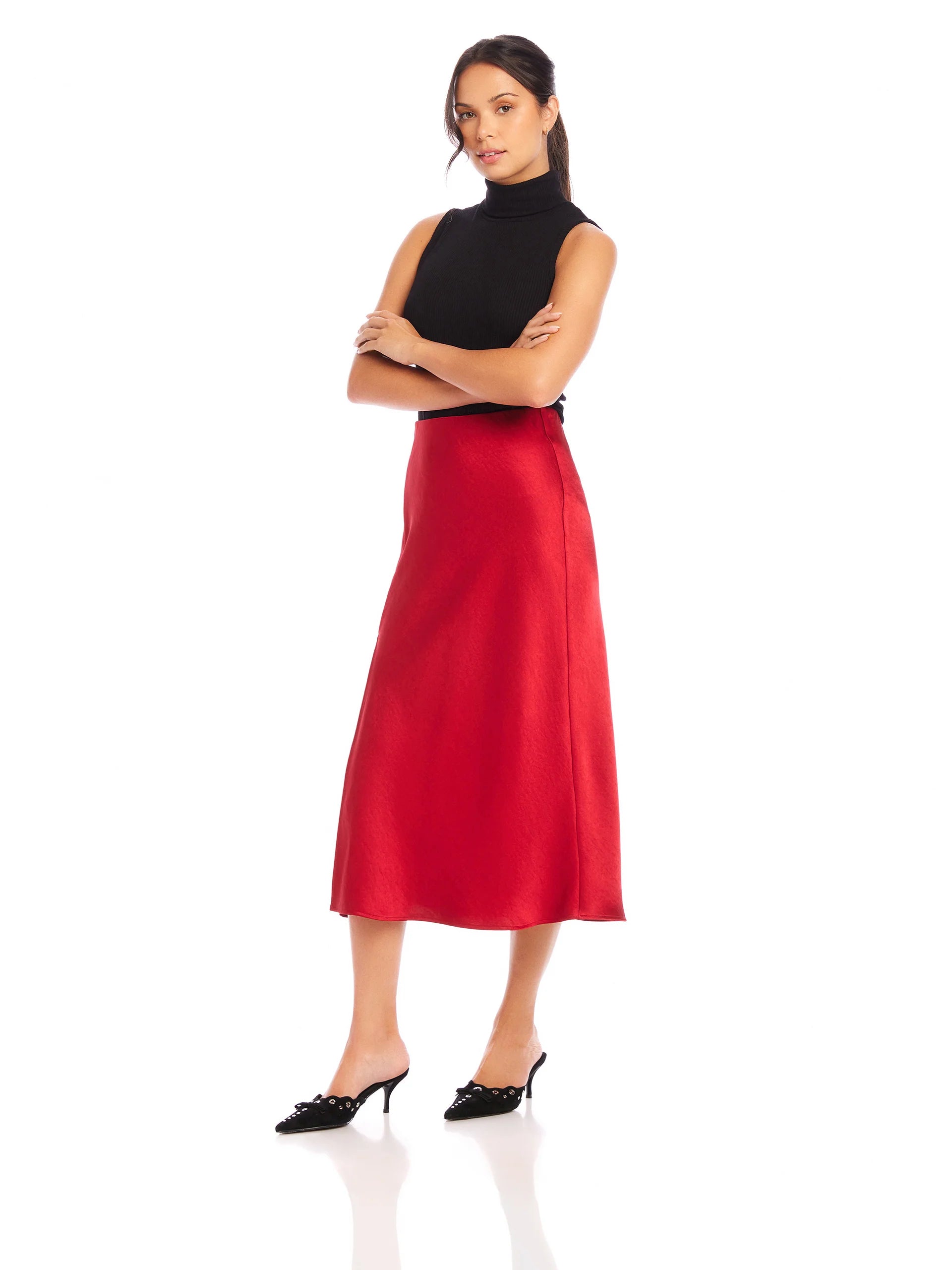 Fifteen Twenty - Brielle Midi Skirt Cherry