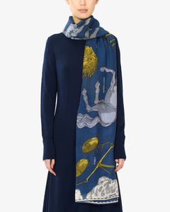 Inoui Editions - Scarf Astrologie Duck Blue