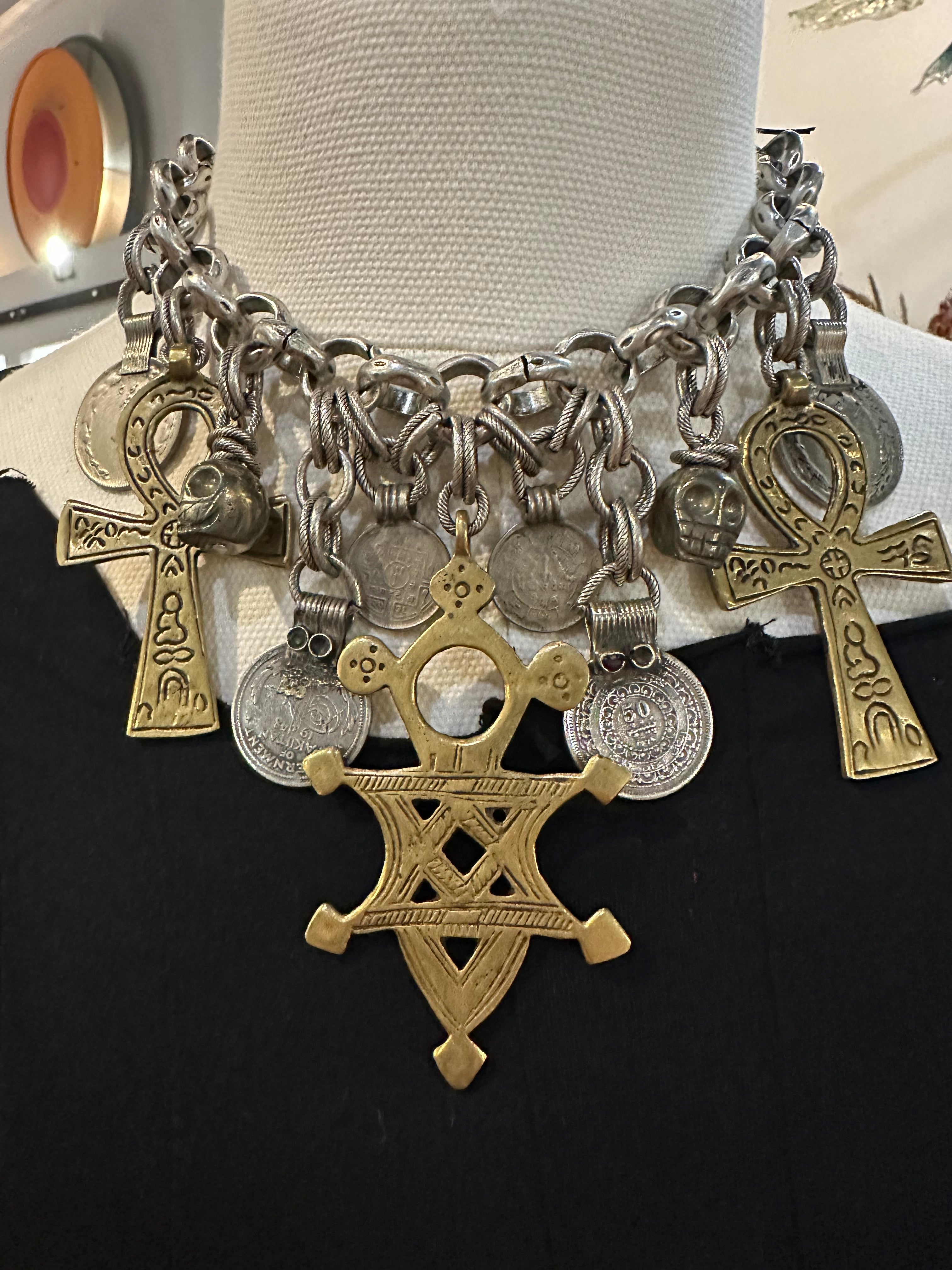 Mya Lambrecht - Multi Cross Ankh Choker