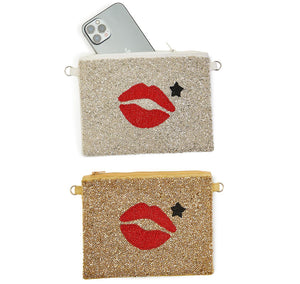 Two's Company - Kiss Beaded Bag