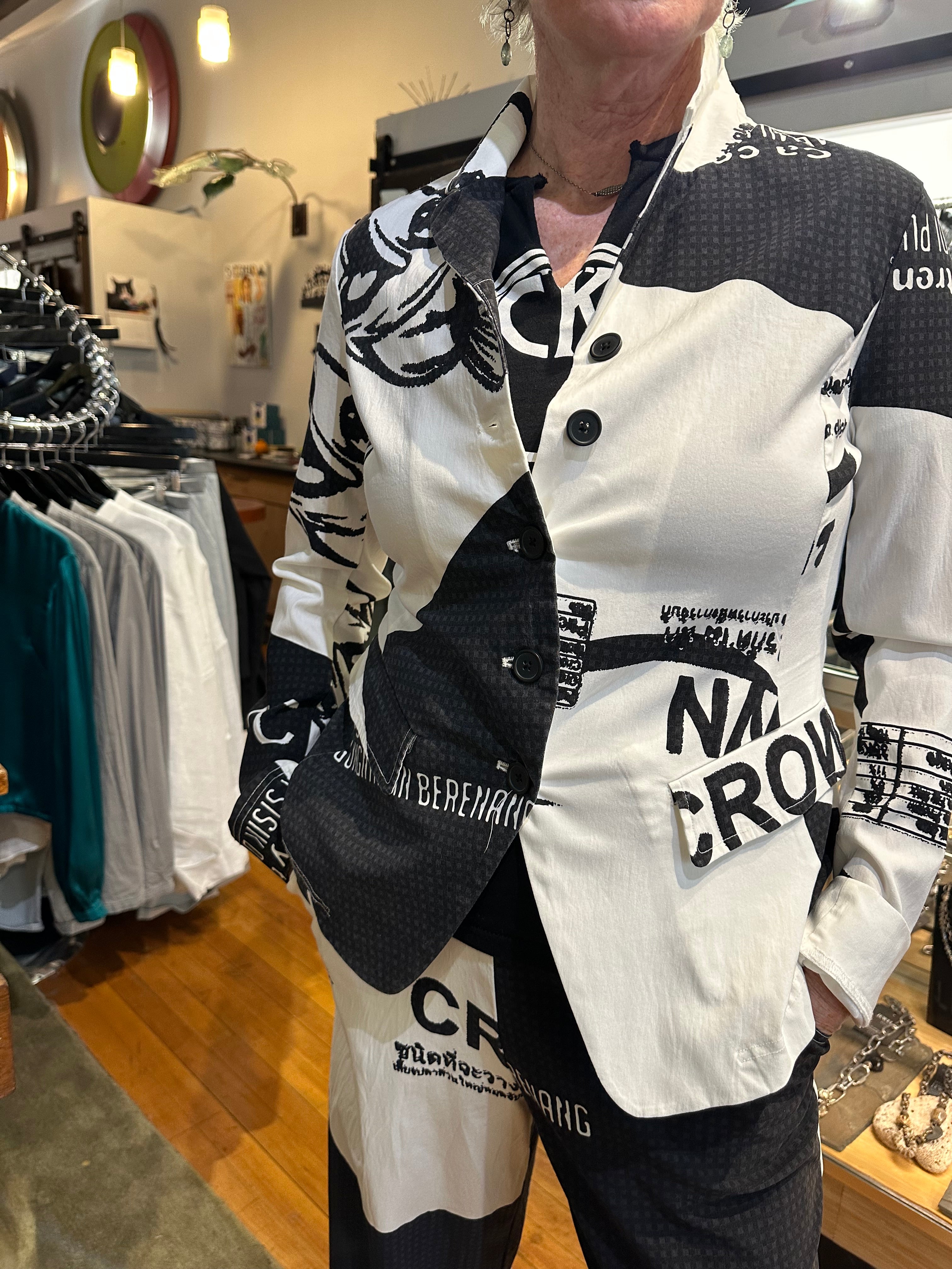 Rundholz Black Label - Black Print Fish Blazer