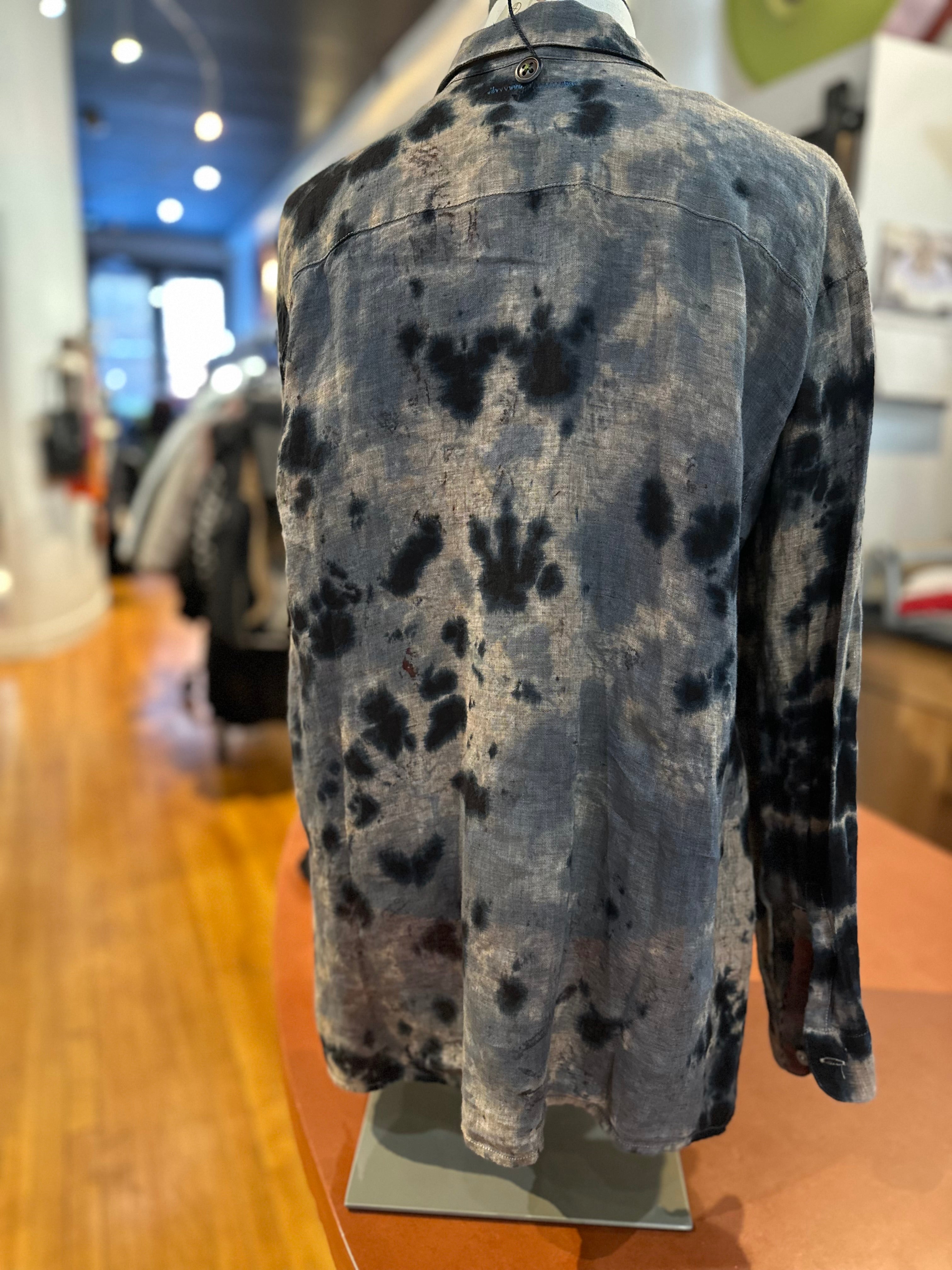 Galadriel Mattei - Blue Dust Linen Blouse