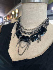 Mya Lambrecht - Onyx Tiered Necklace