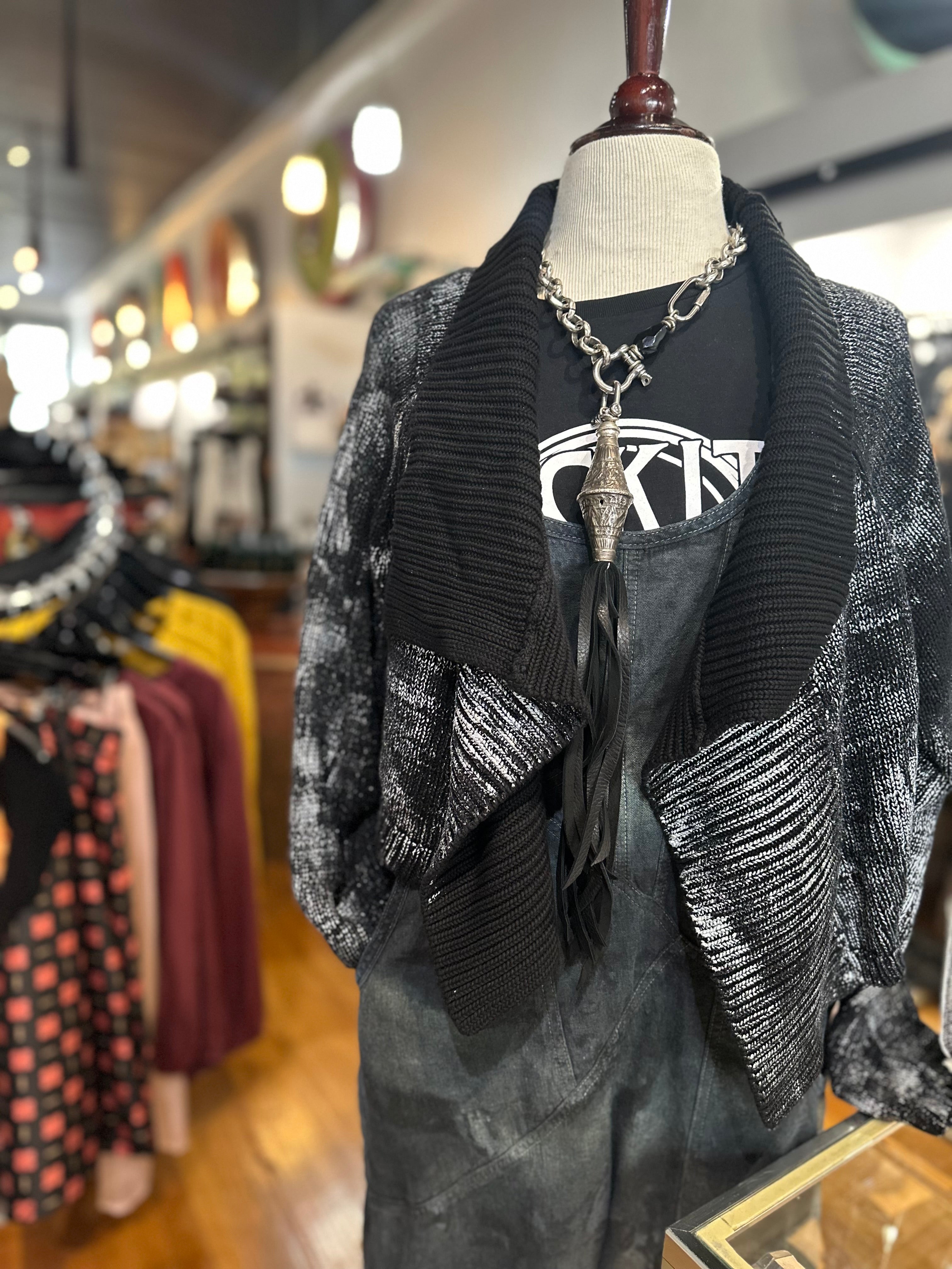 Cynthia Ashby - Salma Cardigan Black/Silver