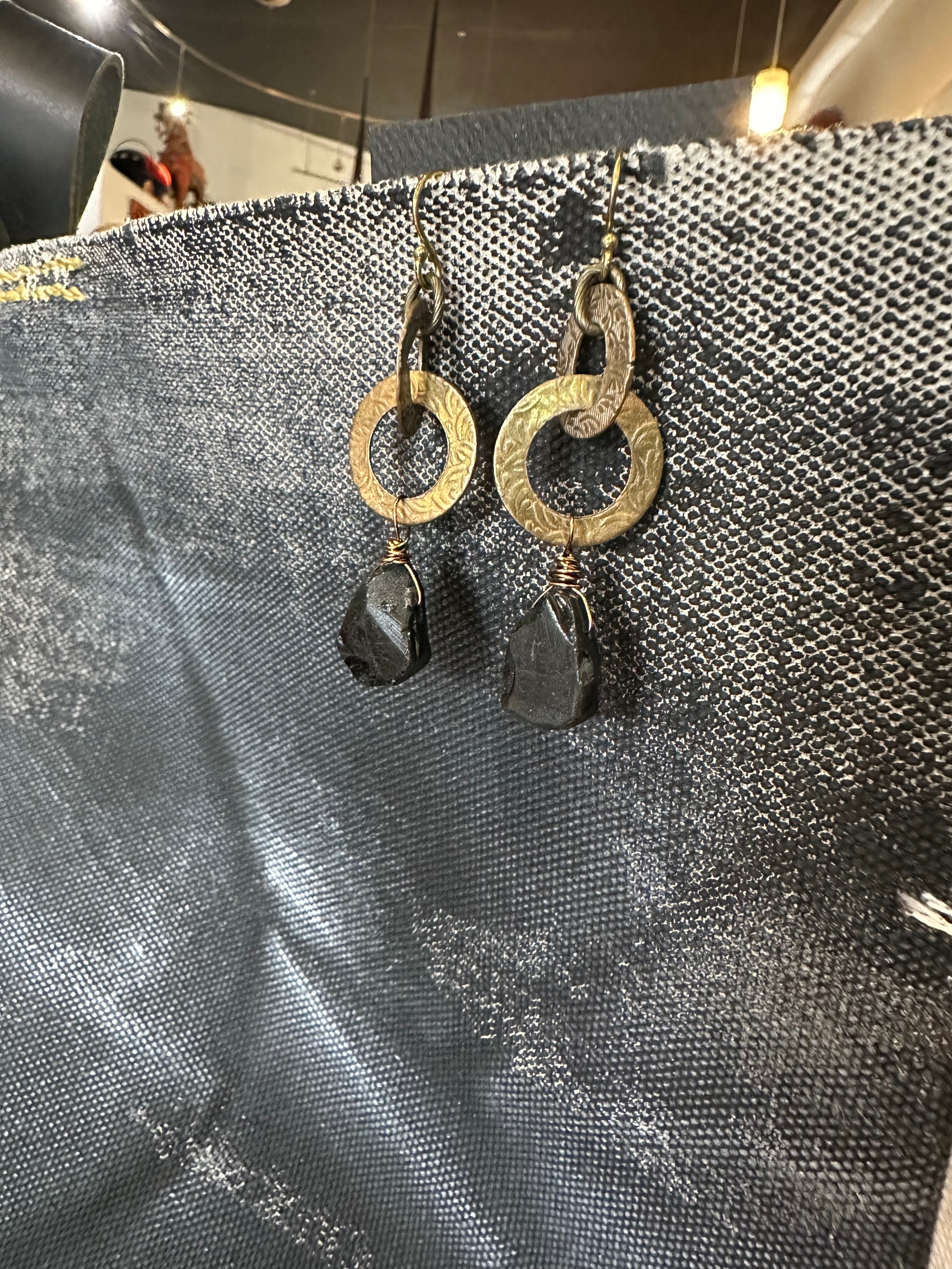 Mya Lambrecht - Bronze Onyx Earrings