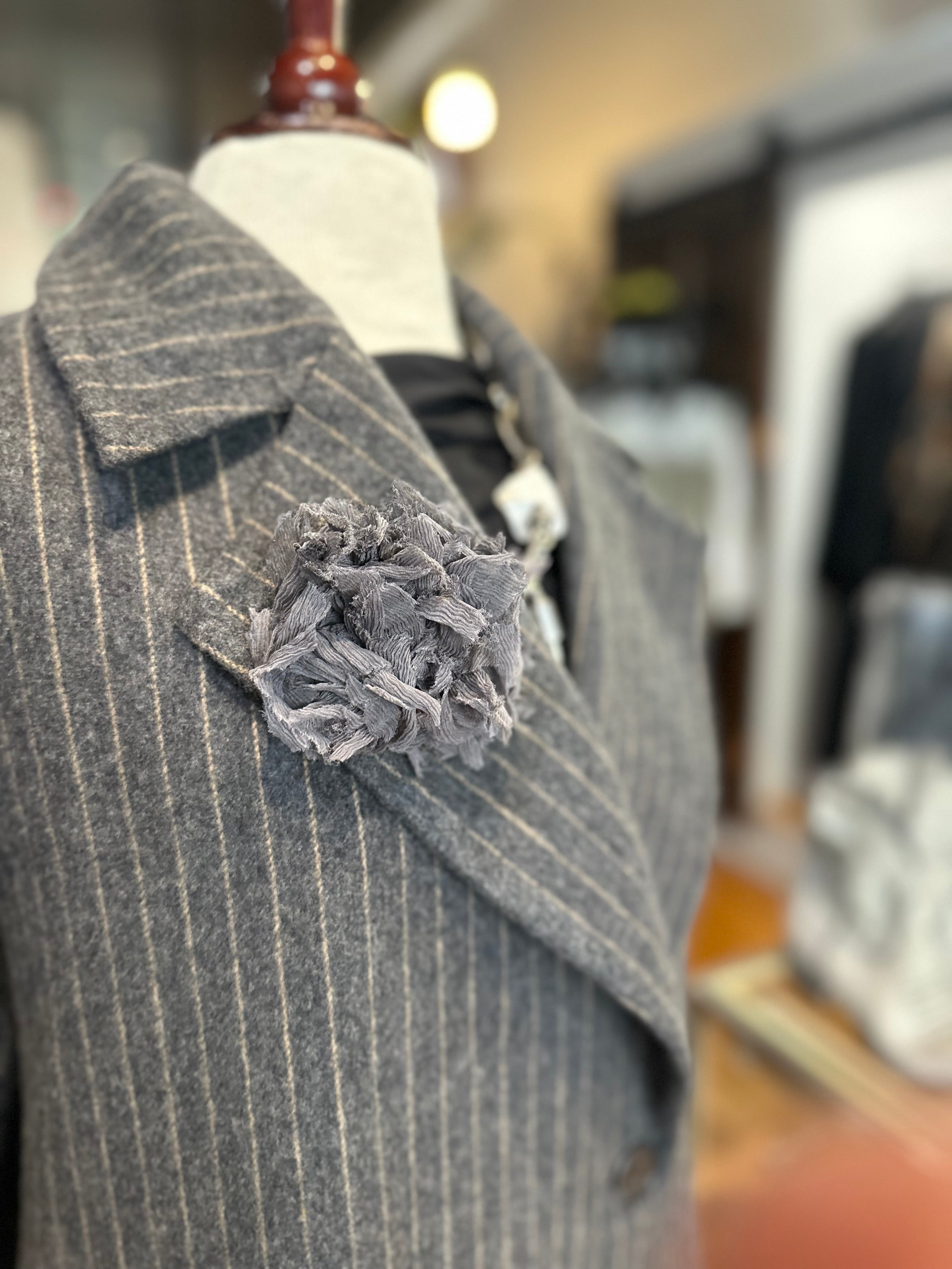 Umit Unal - Long Wool Stripe Coat A53