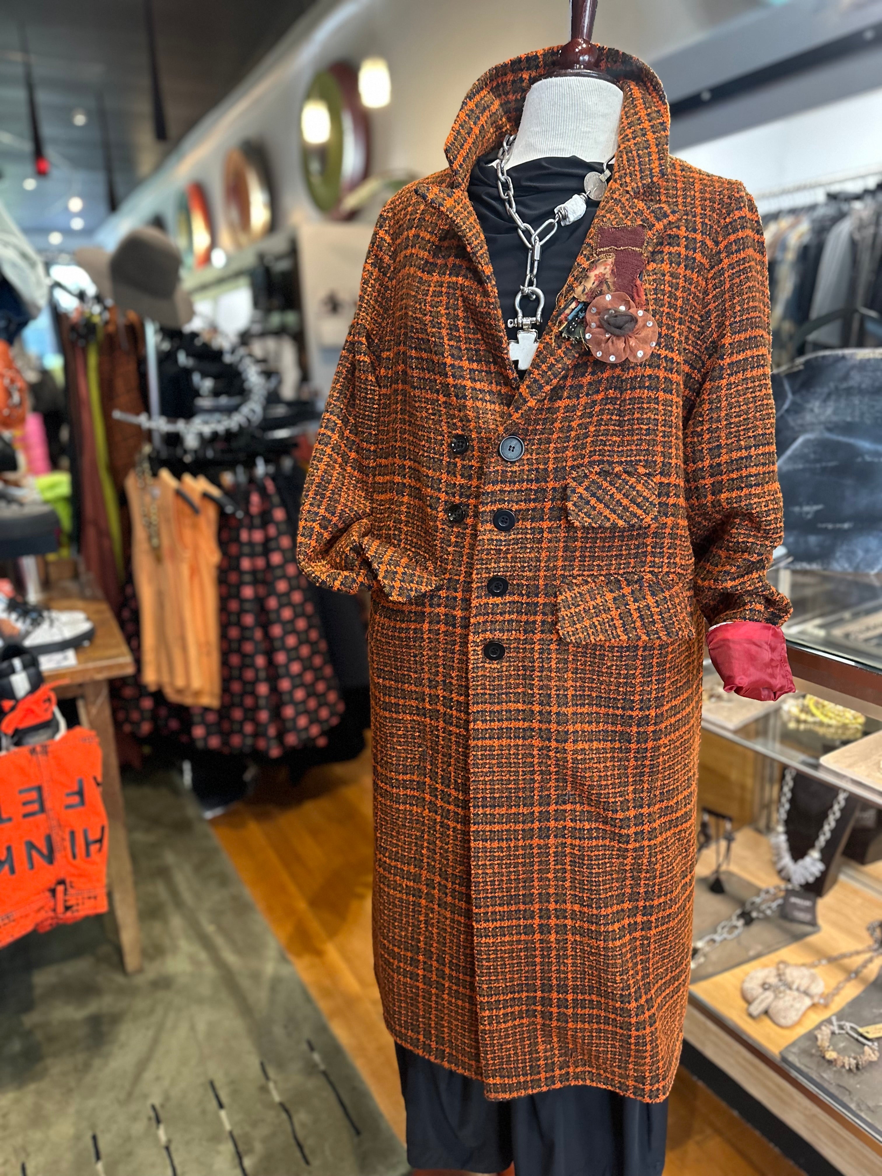 Umit Unal - Long Plaid Coat A64