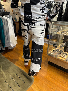 Rundholz Black Label - Black Print Fish Crop Pant