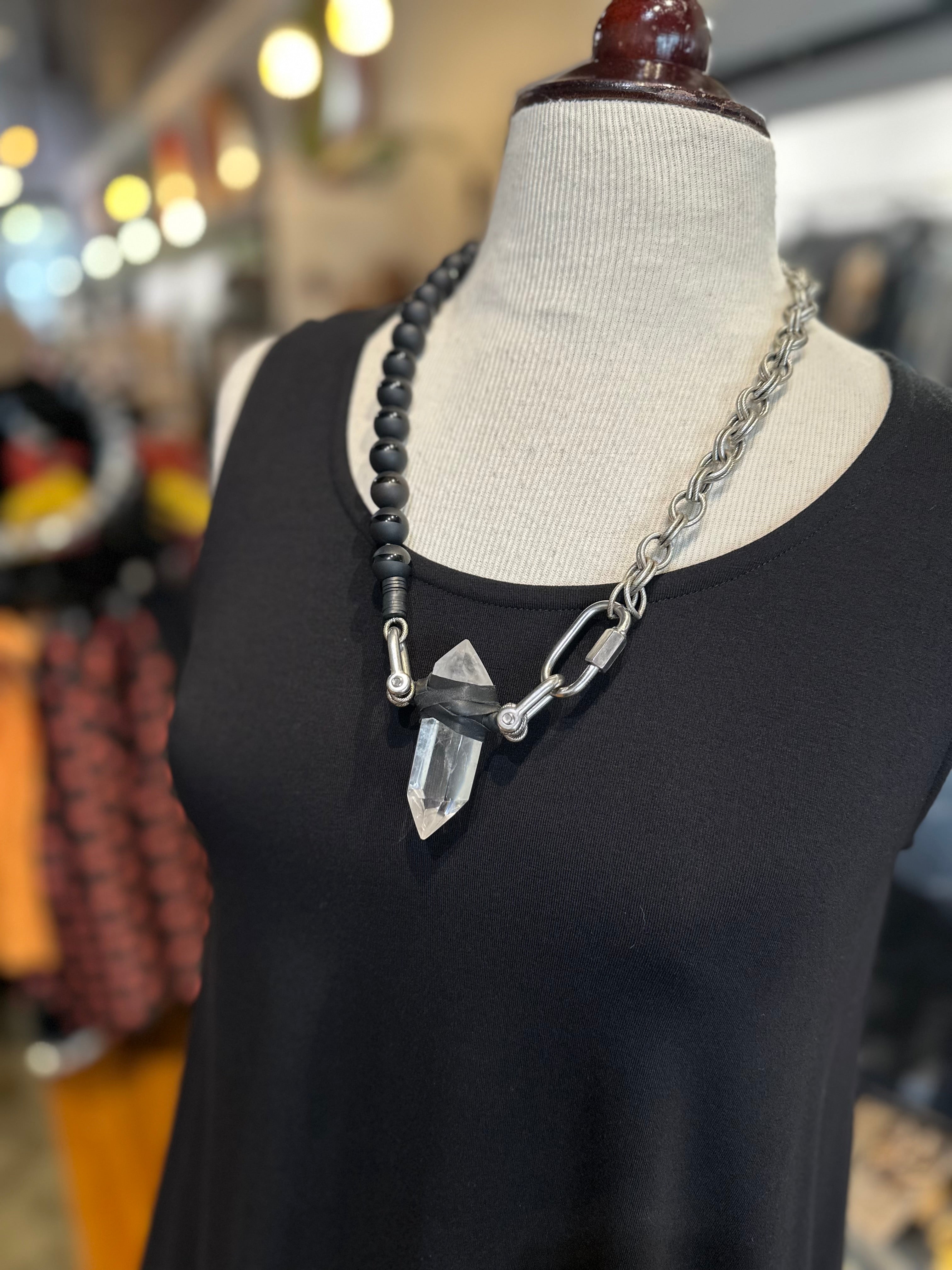 Mya Lambrecht - Dual Point Crystal necklace