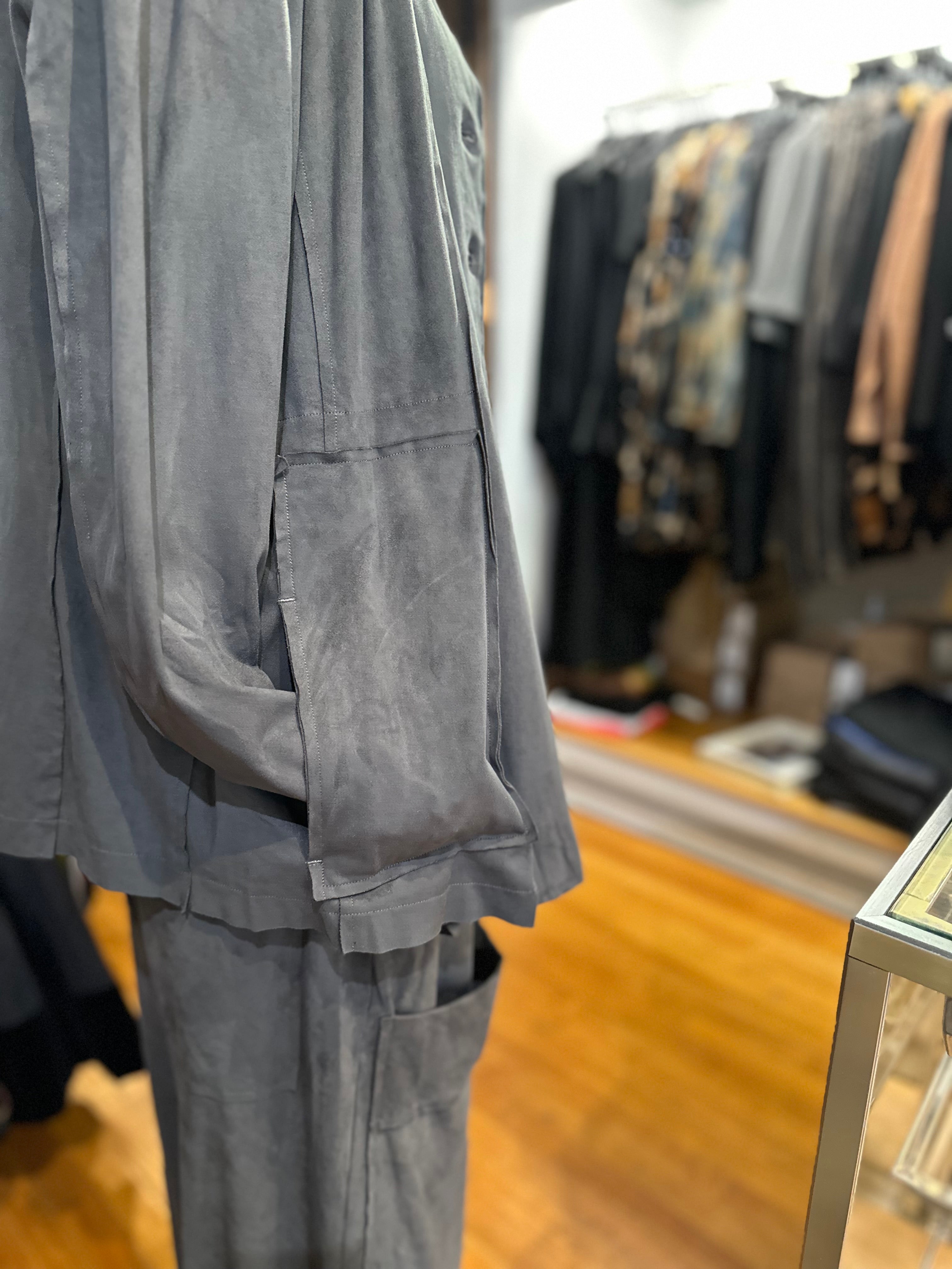 Rundholz Black Label - Dark Grey Faux Suede Jacket