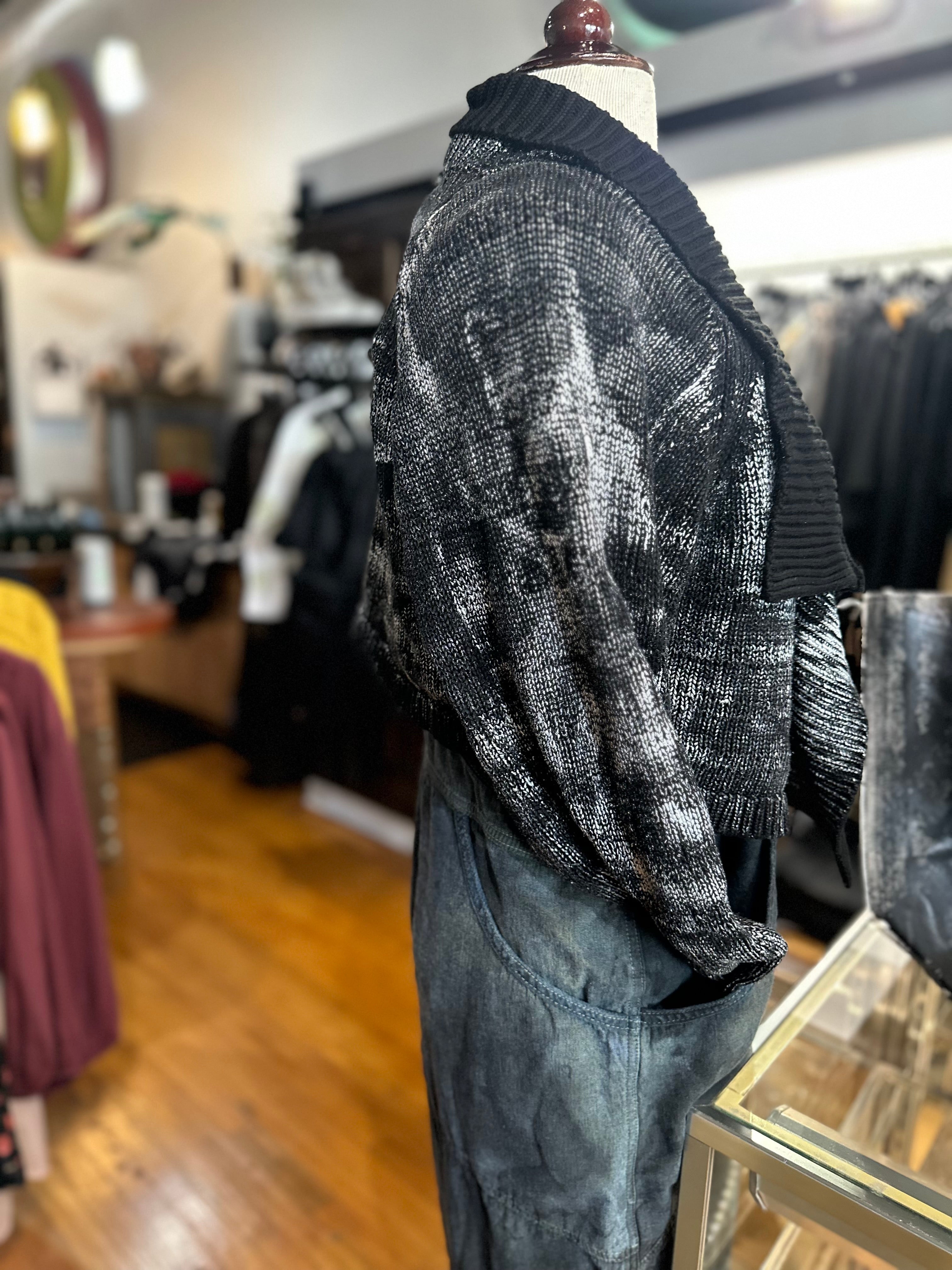 Cynthia Ashby - Salma Cardigan Black/Silver