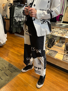 Rundholz Black Label - Black Print Fish Crop Pant