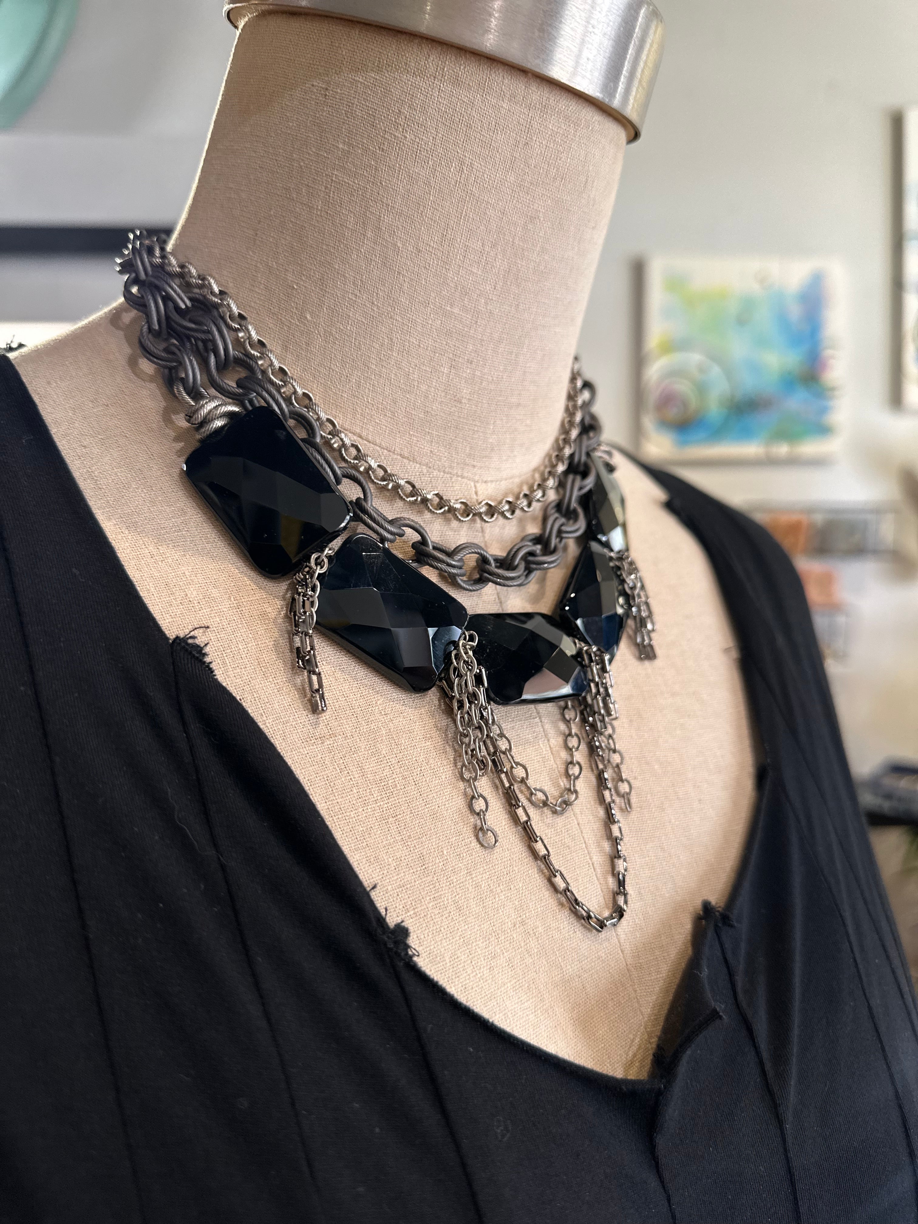 Mya Lambrecht - Onyx Tiered Necklace