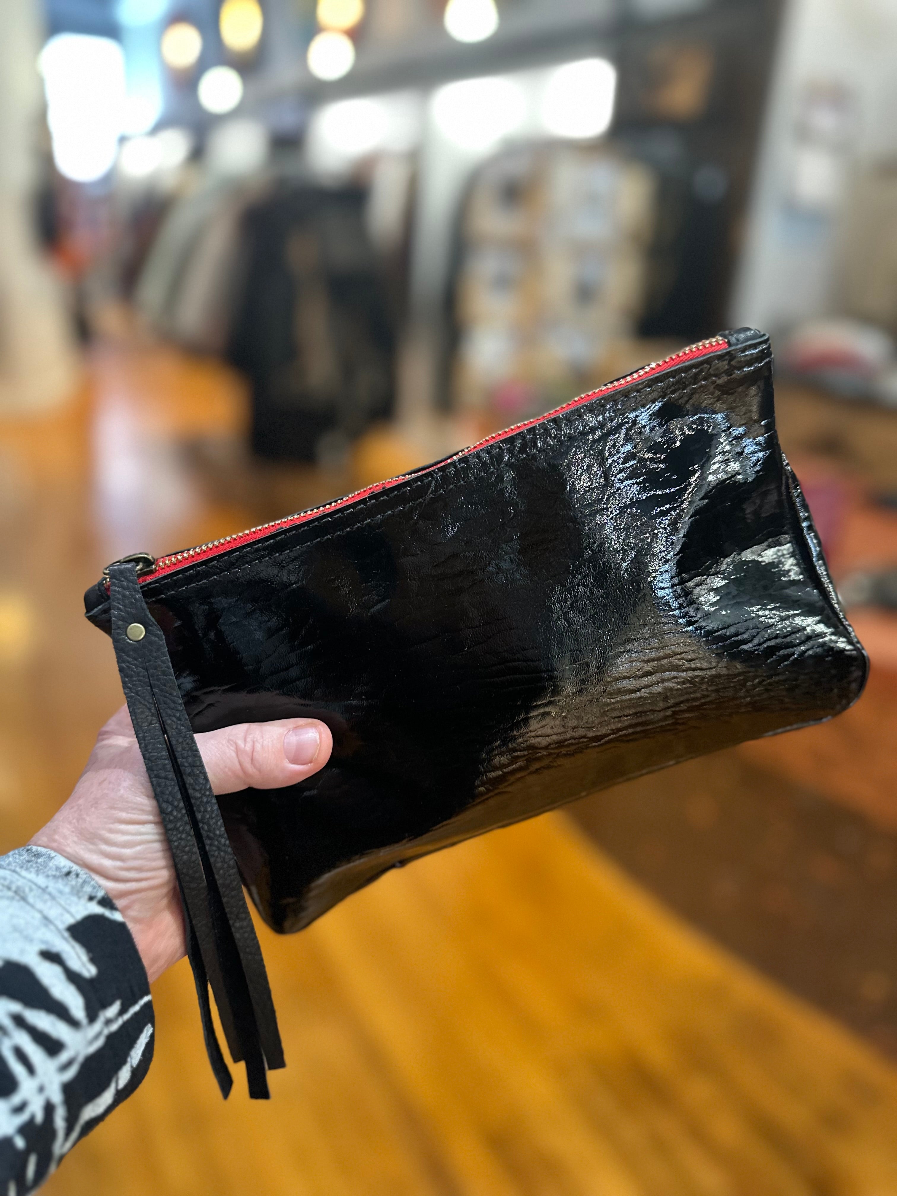 Kim White - Patent Leather Makeup Bag