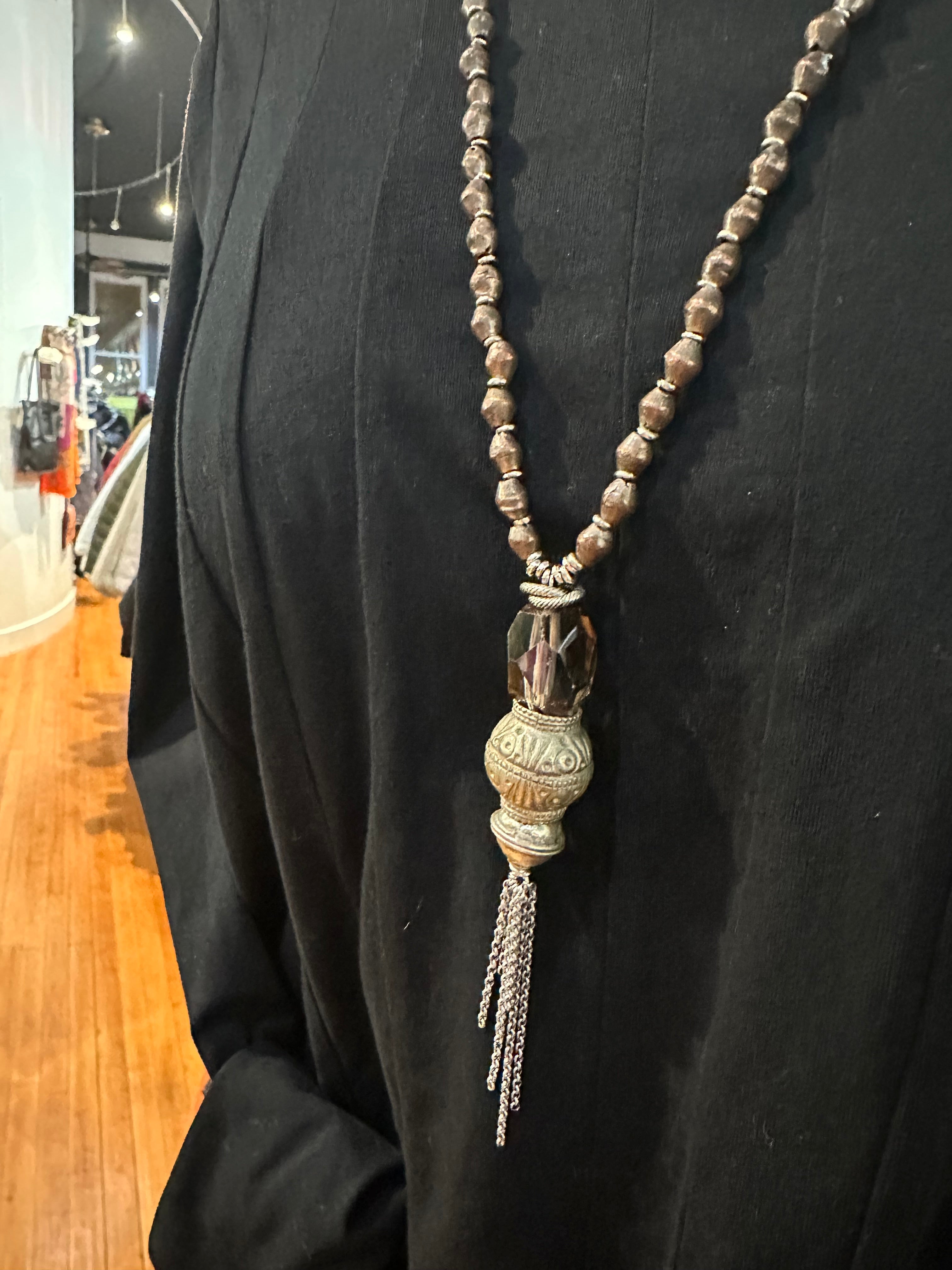 Mya Lambrecht - Smokey Quartz Silver necklace