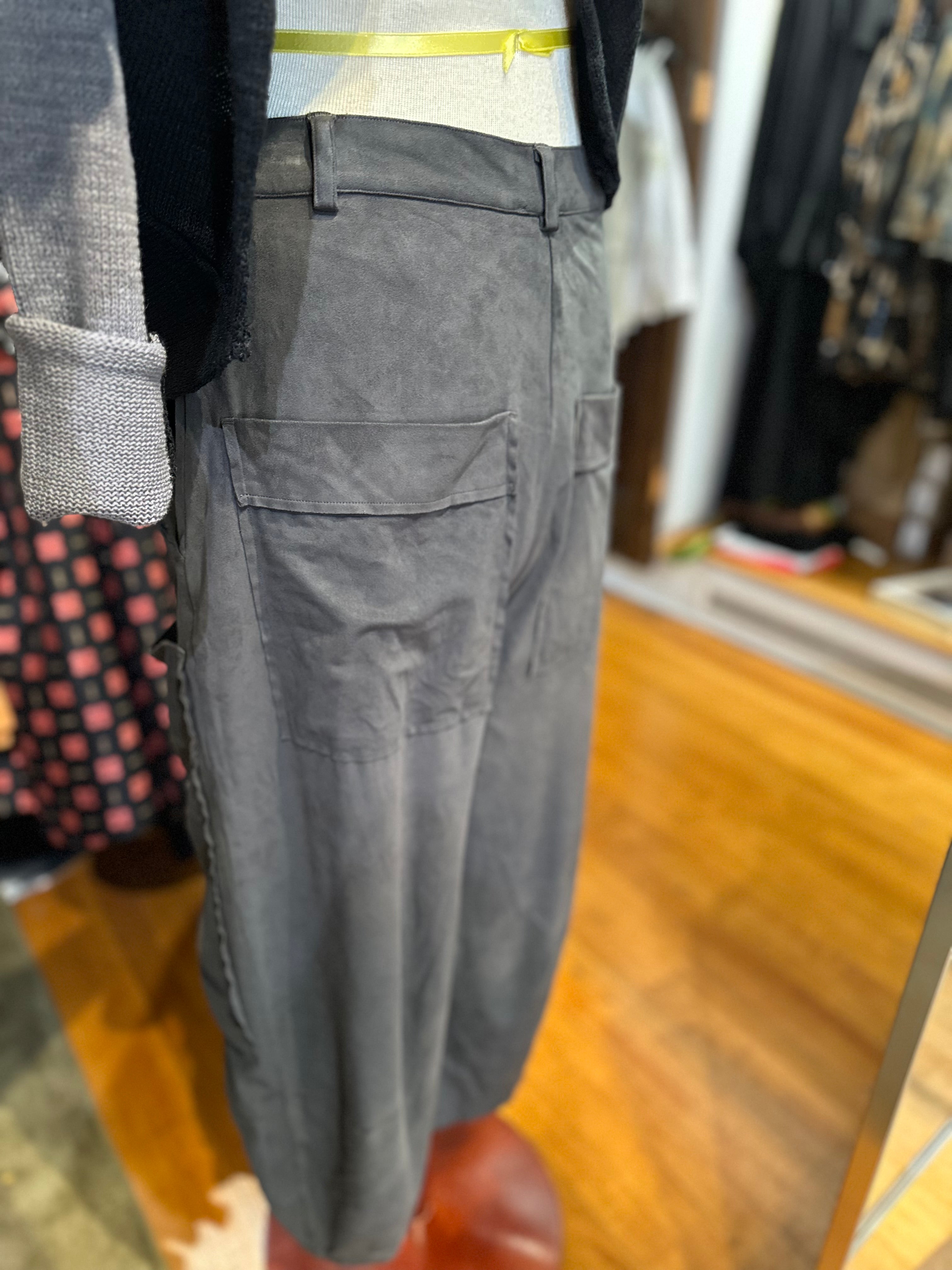 Rundholz Black Label - Dark Grey Faux Suede Pant