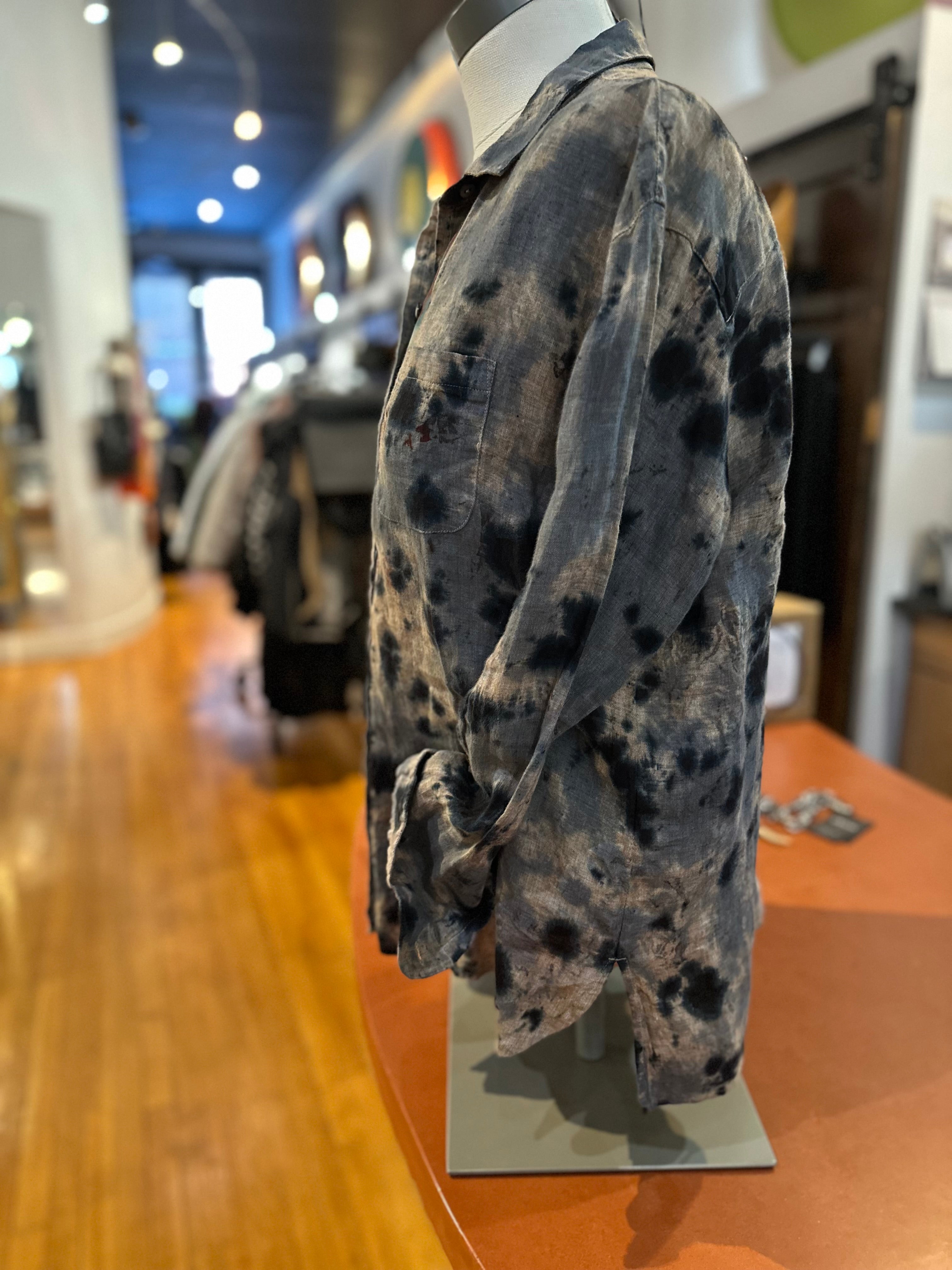 Galadriel Mattei - Blue Dust Linen Blouse