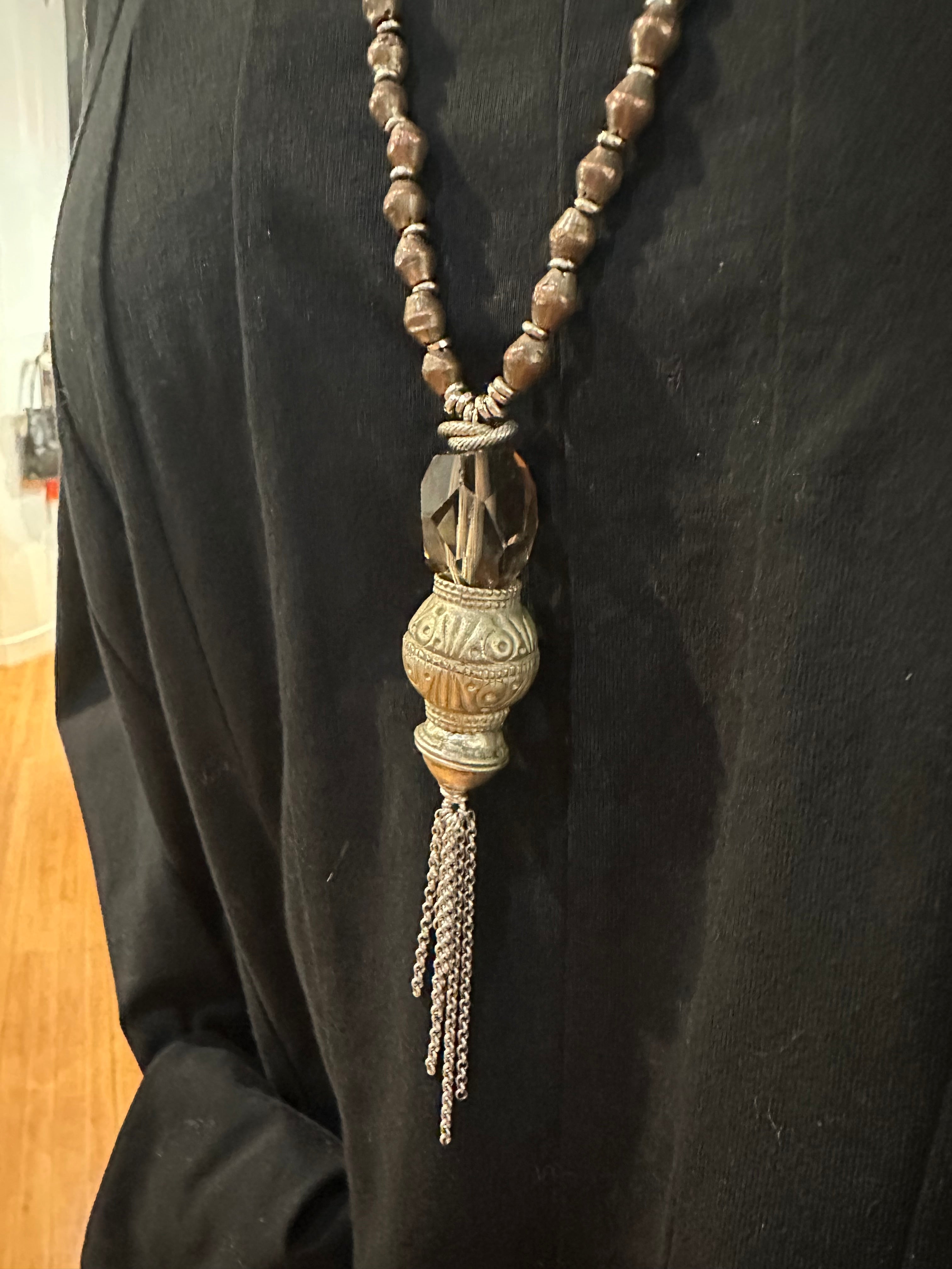 Mya Lambrecht - Smokey Quartz Silver necklace