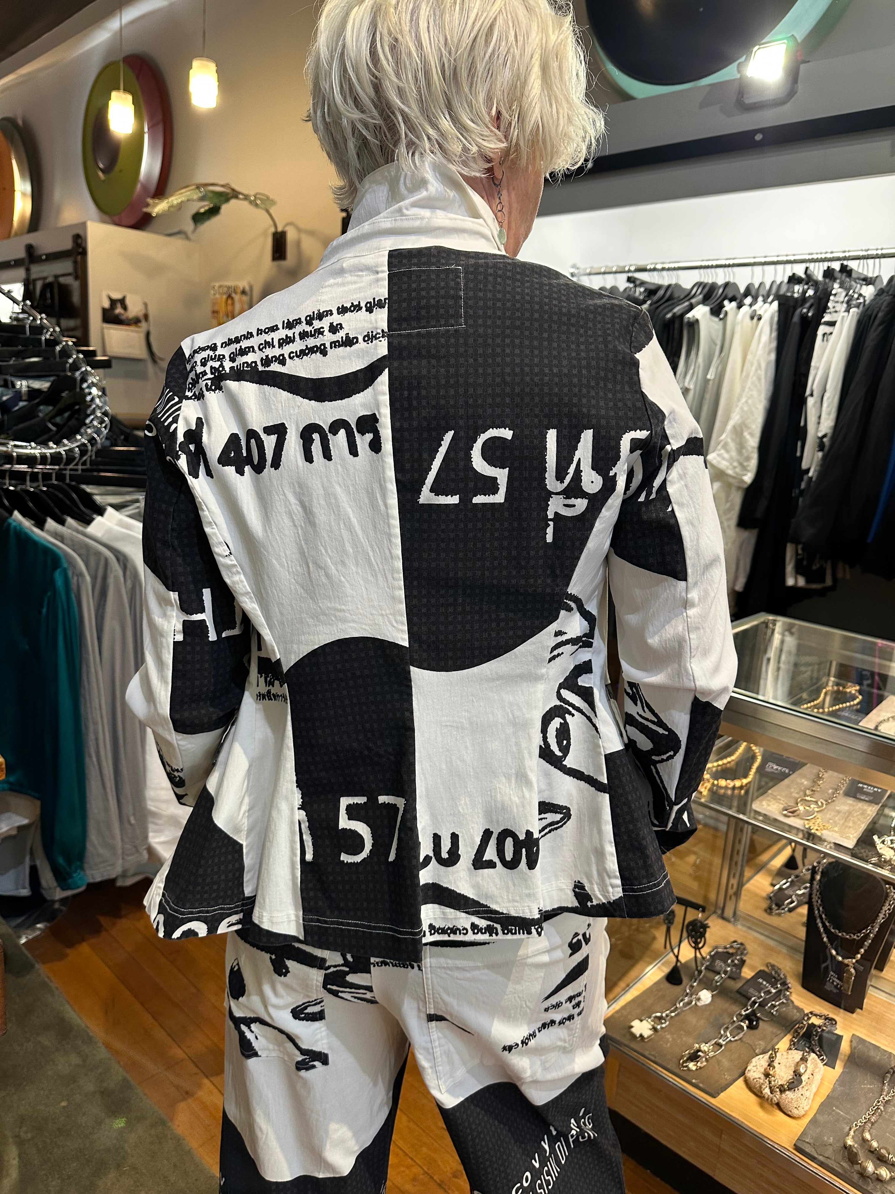 Rundholz Black Label - Black Print Fish Blazer