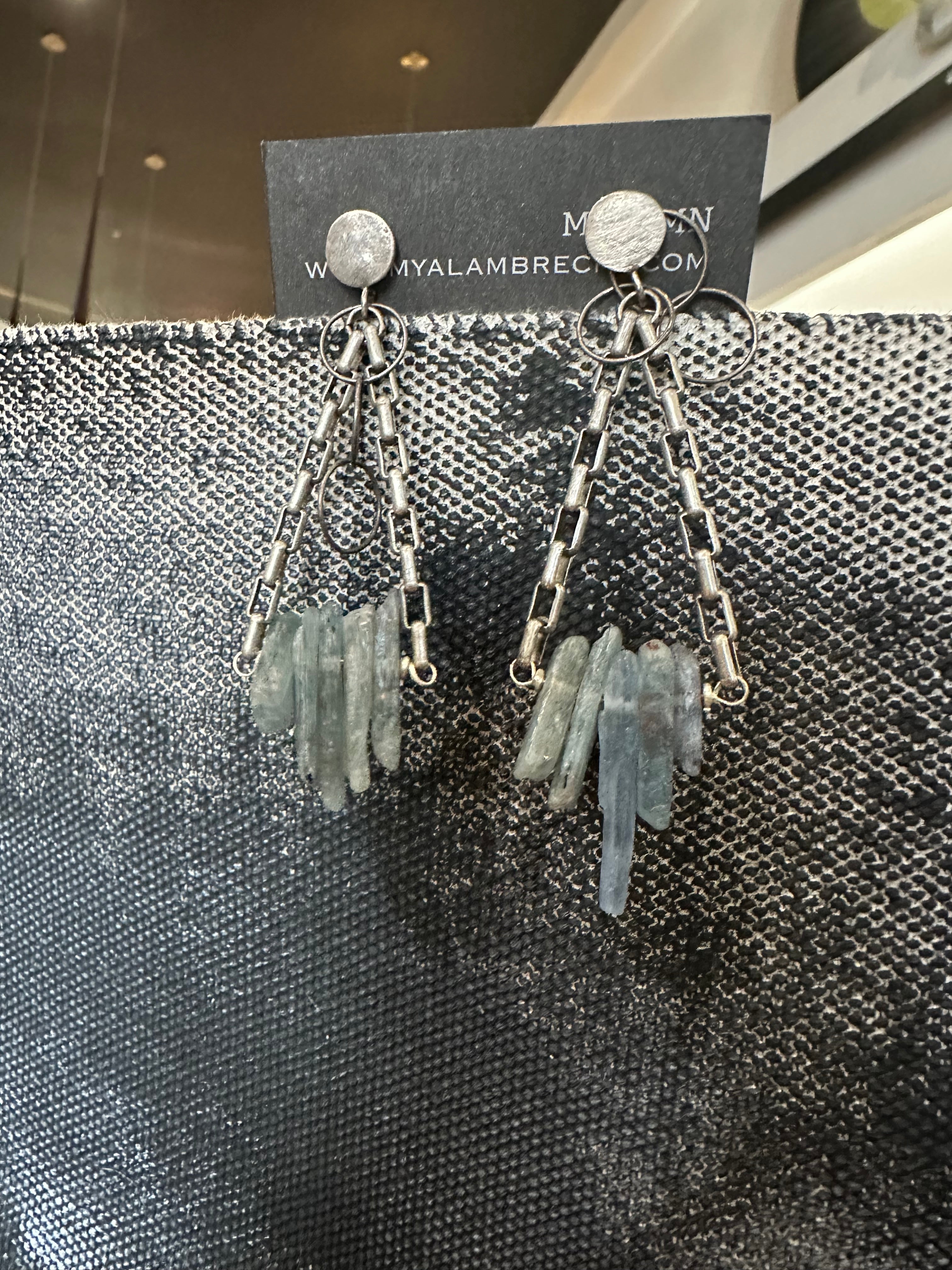 Mya Lambrecht - Silver Kyanite Earrings