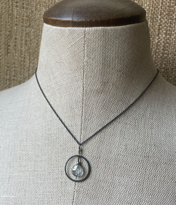 Deana Rose Jewelry - Encircled Blue Quartz Necklace