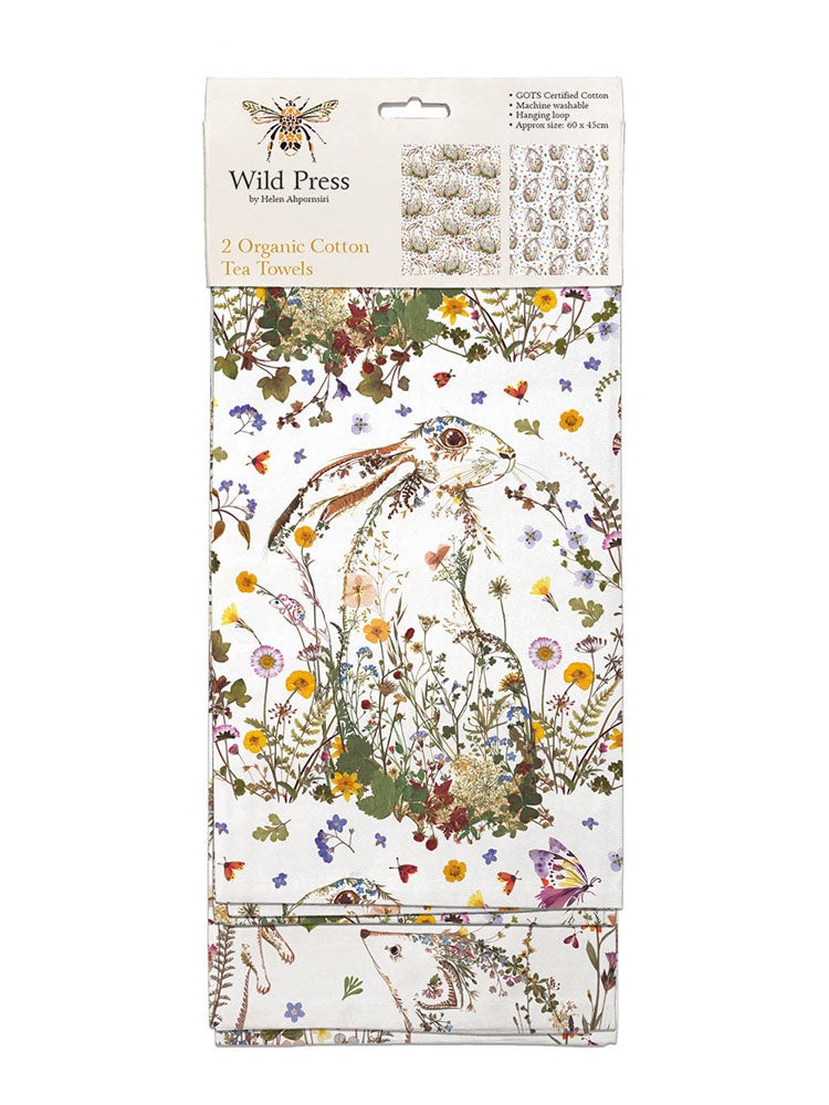 Museums & Galleries - Wildflower Hare Double Tea Towel Set