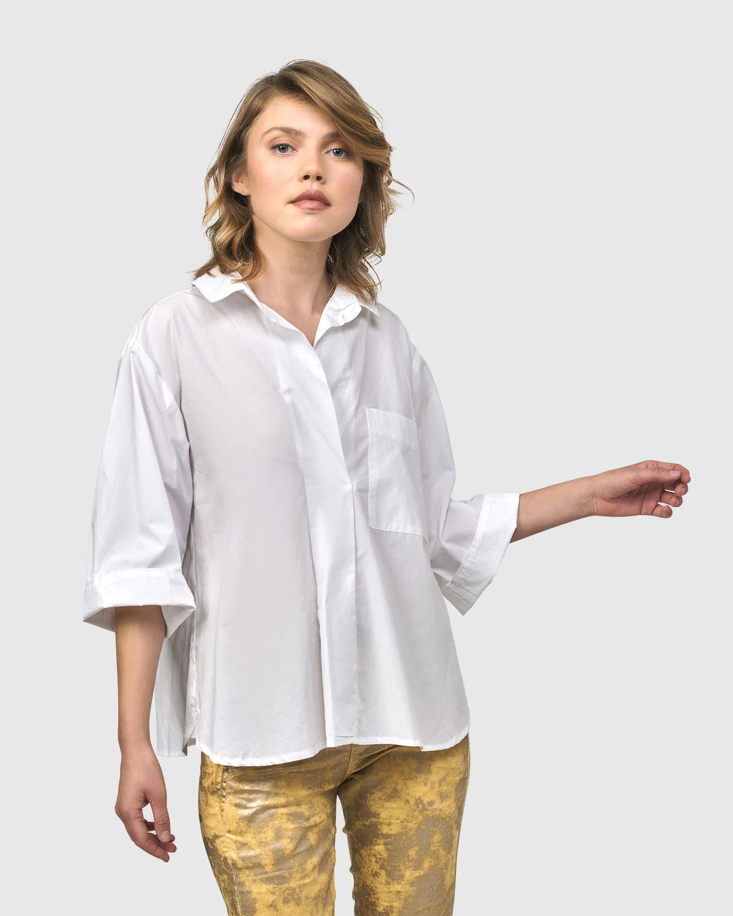 Alembika - Chloe A-Line Blouse White