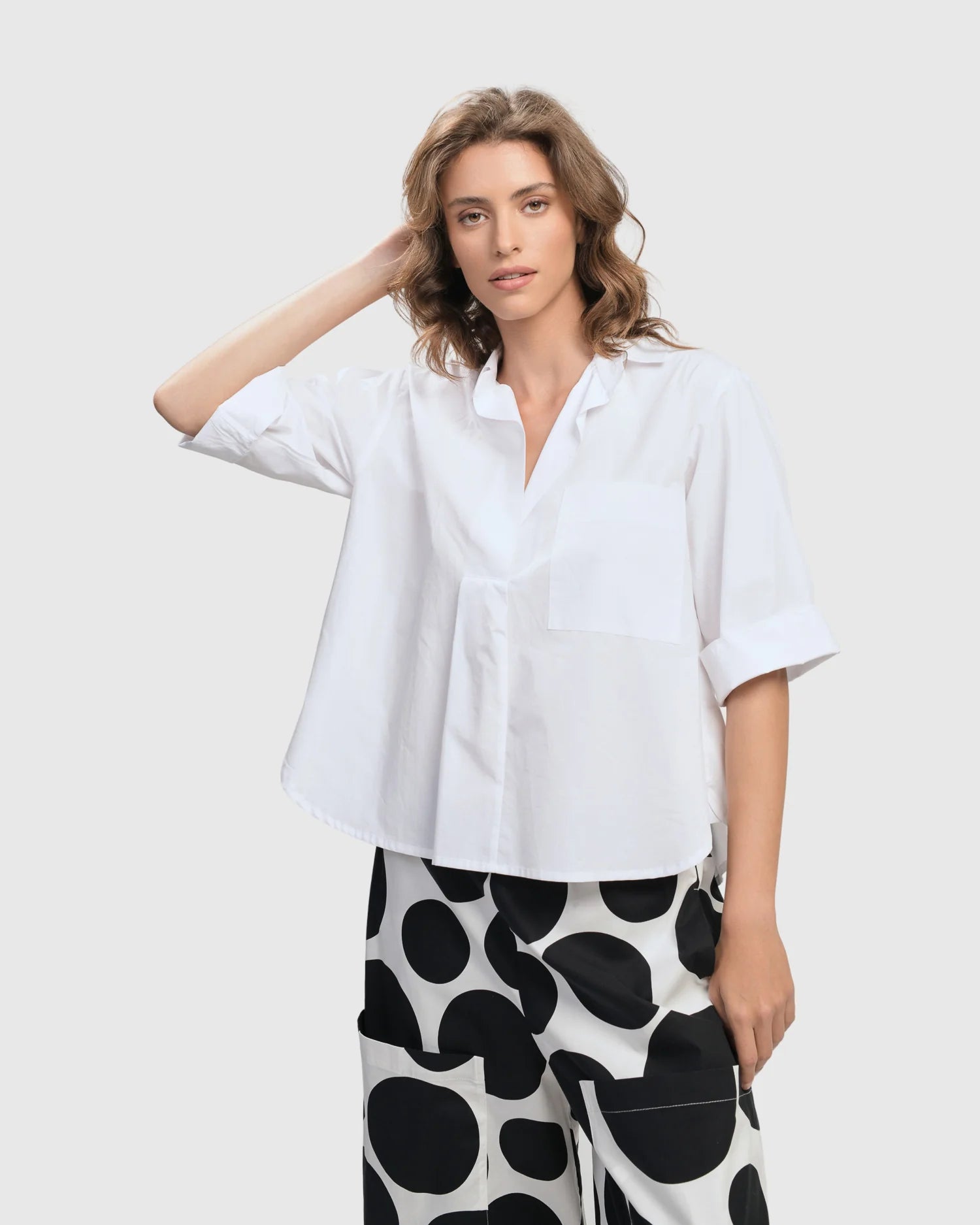 Alembika - Chloe A-Line Blouse White