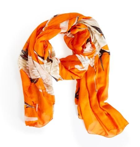 100Stars - Orange Heron Scarf