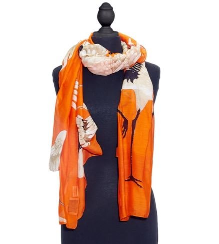 100Stars - Orange Heron Scarf