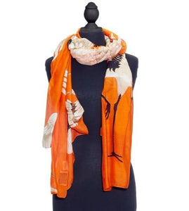 100Stars - Orange Heron Scarf