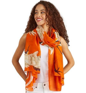 100Stars - Orange Heron Scarf
